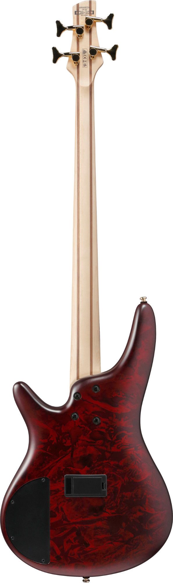 Ibanez E-Bass Ibanez SR300EDX-WZM Wine Red Frozen Matte, SR, E-Bass mit aktiver Elektronik, 4-St.