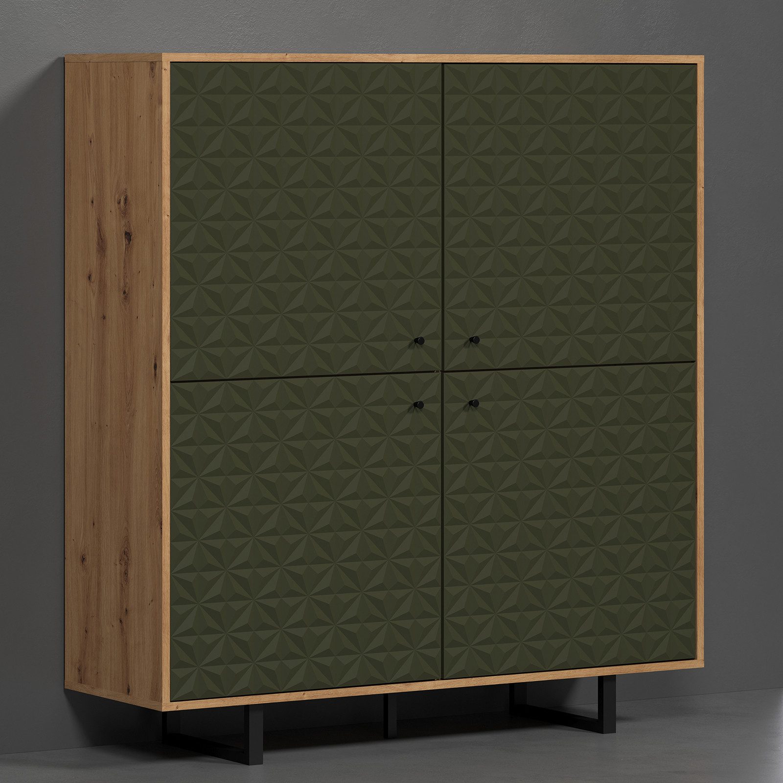 trendteam Highboard, Kommode Anrichte Schrank Dark günstig online kaufen