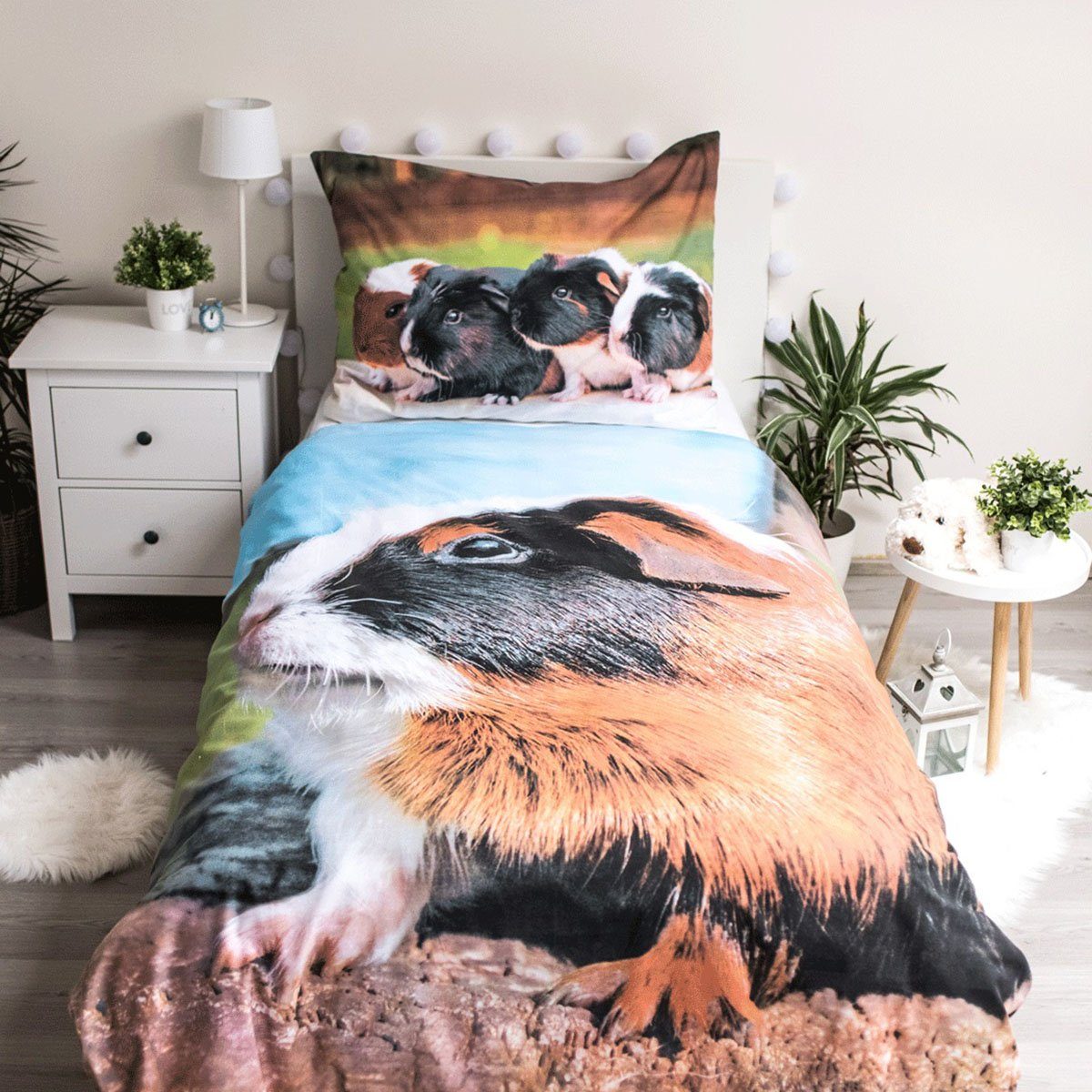 Jerry Fabrics Kinderbettwäsche Meerschwein, Renforcé, 2 günstig online kaufen