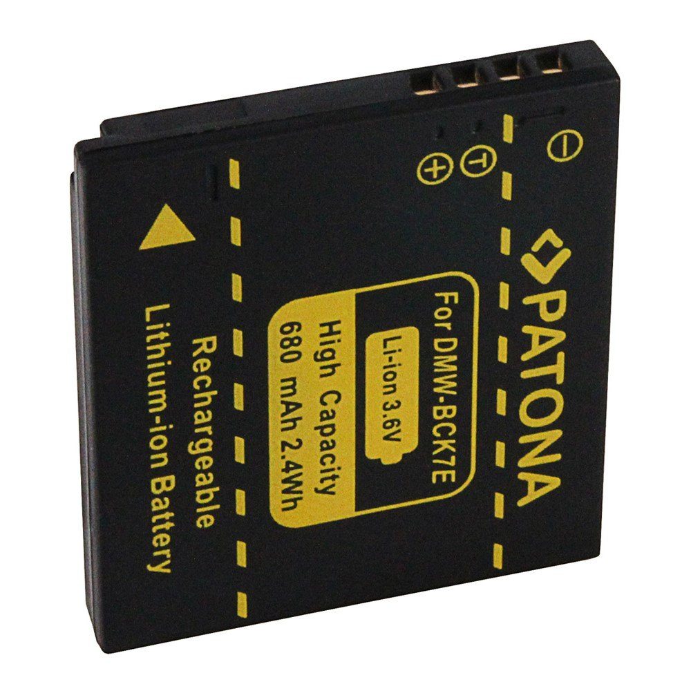 Patona 2x Akku für Panasonic DMC-FH2 Kamera-Akku Ersatzakku 680 mAh (3,6 V, 2 St), FH5 FH7 FH25 S3V S3GK FS16 FS16S FH27R DMW-BCK7E BCK7E