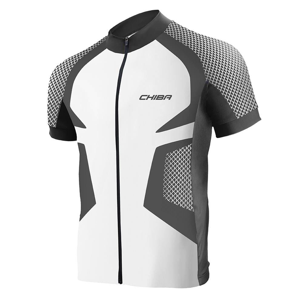 Funktionsshirt CHIBA Race Pro Shirt Men - Radtrikot XXL weiß/schwarz, atmungsaktiv, R