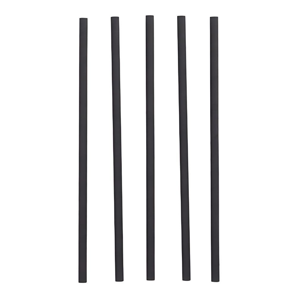 PAPSTAR Trinkhalme Shake-Halme, Papier Ø 8 mm, 25 cm schwarz 135 Stk