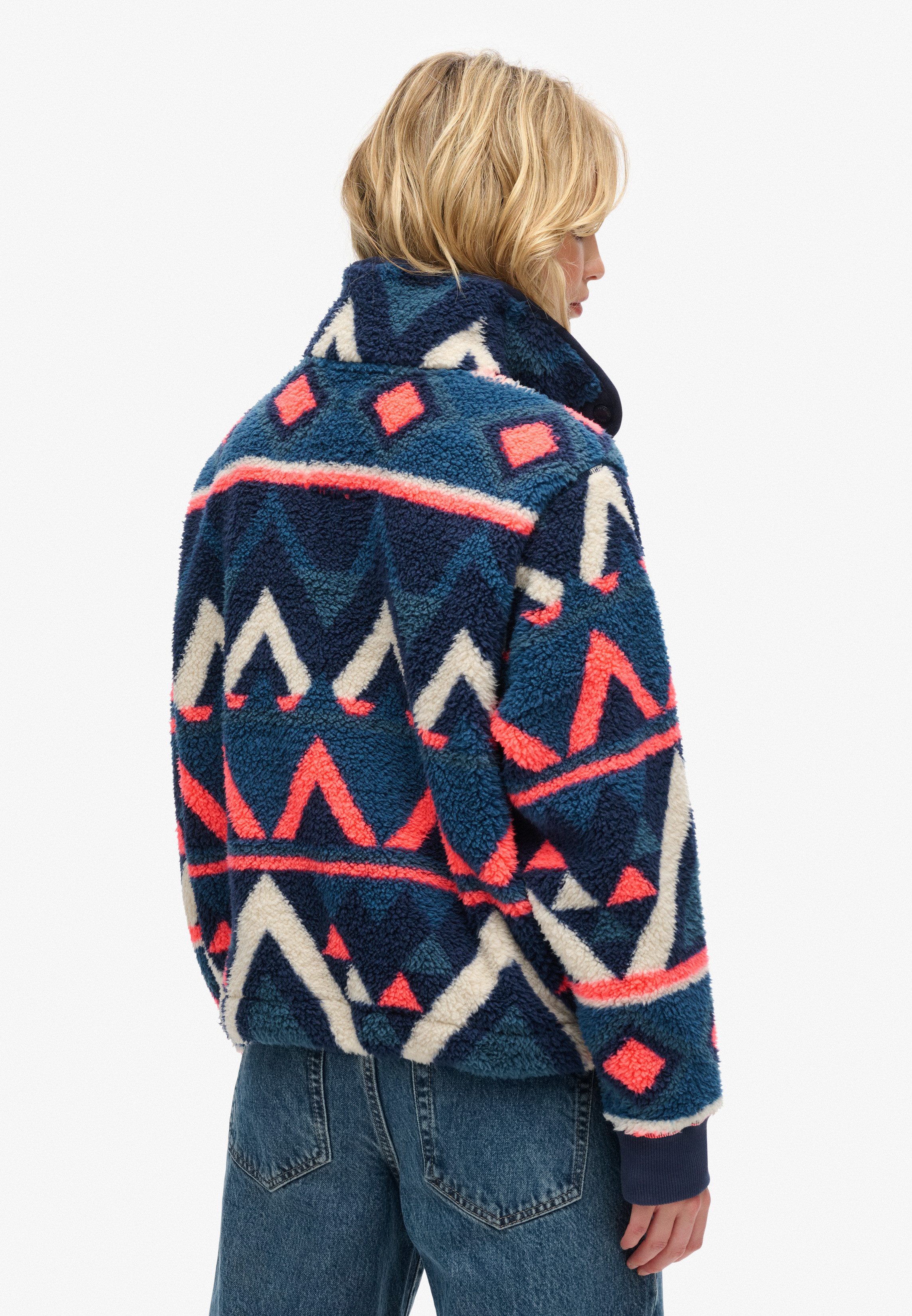 Superdry Fleecepullover SUPER SOFT PRINTED HENLEY günstig online kaufen
