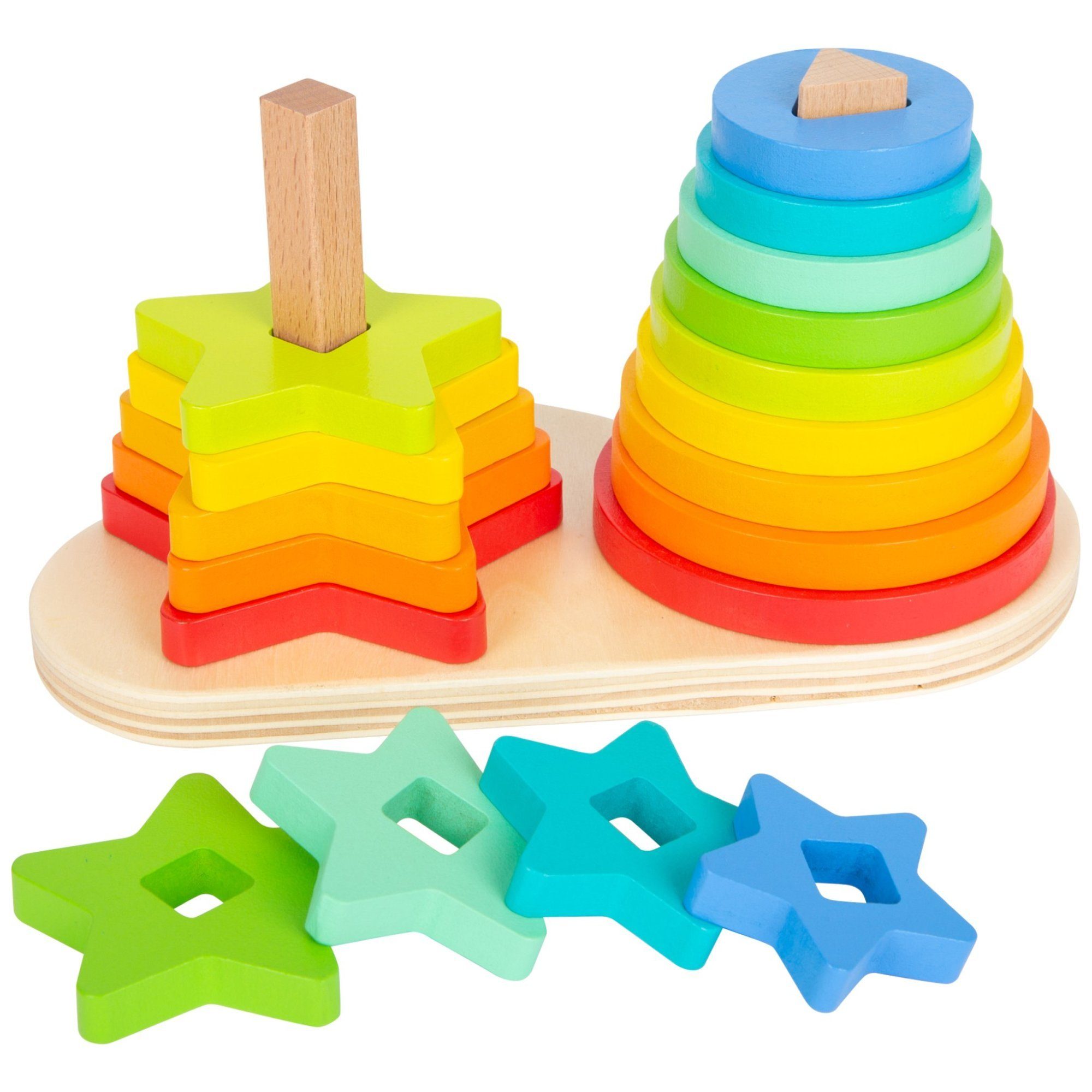 Steckspielzeug small foot Steckspiel Regenbogen