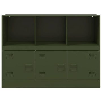 vidaXL Sideboard Sideboard Olivgrün 99x39x73 cm Stahl (1 St)