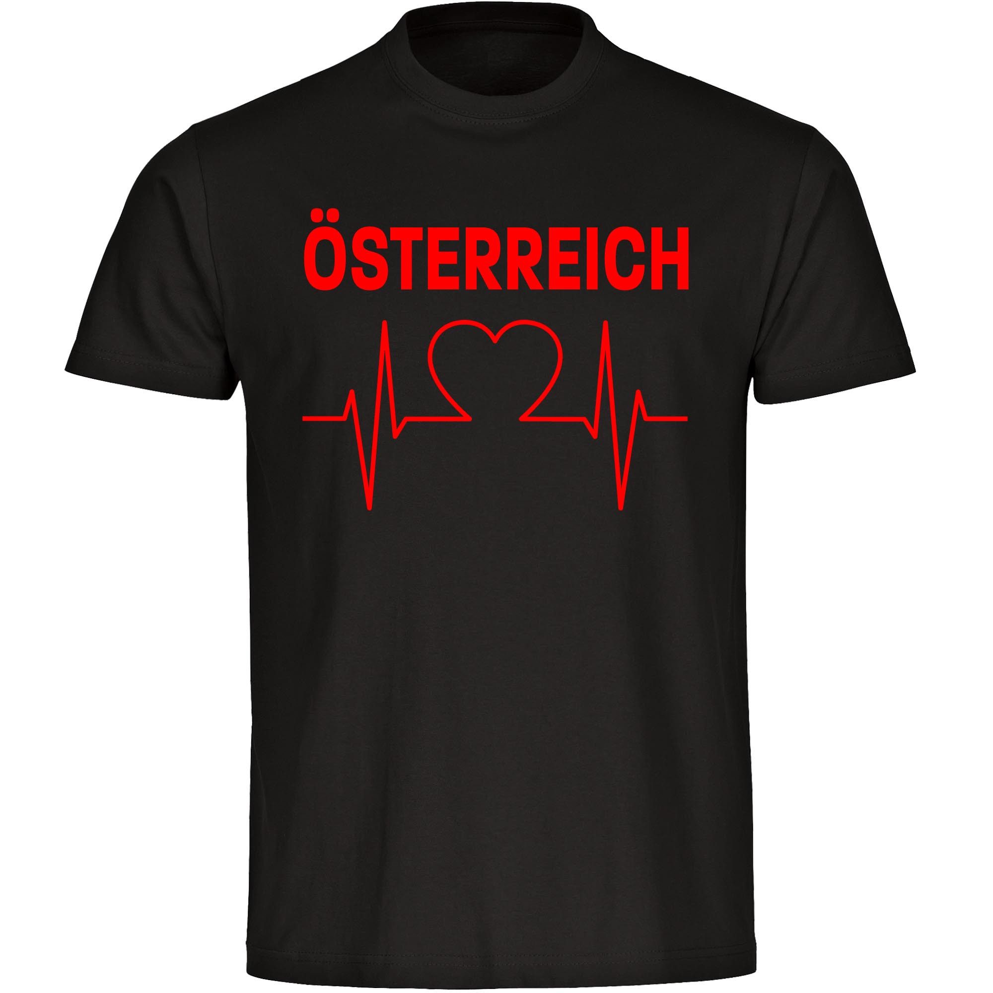 multifanshop T-Shirt Herren Österreich - Herzschlag - Männer