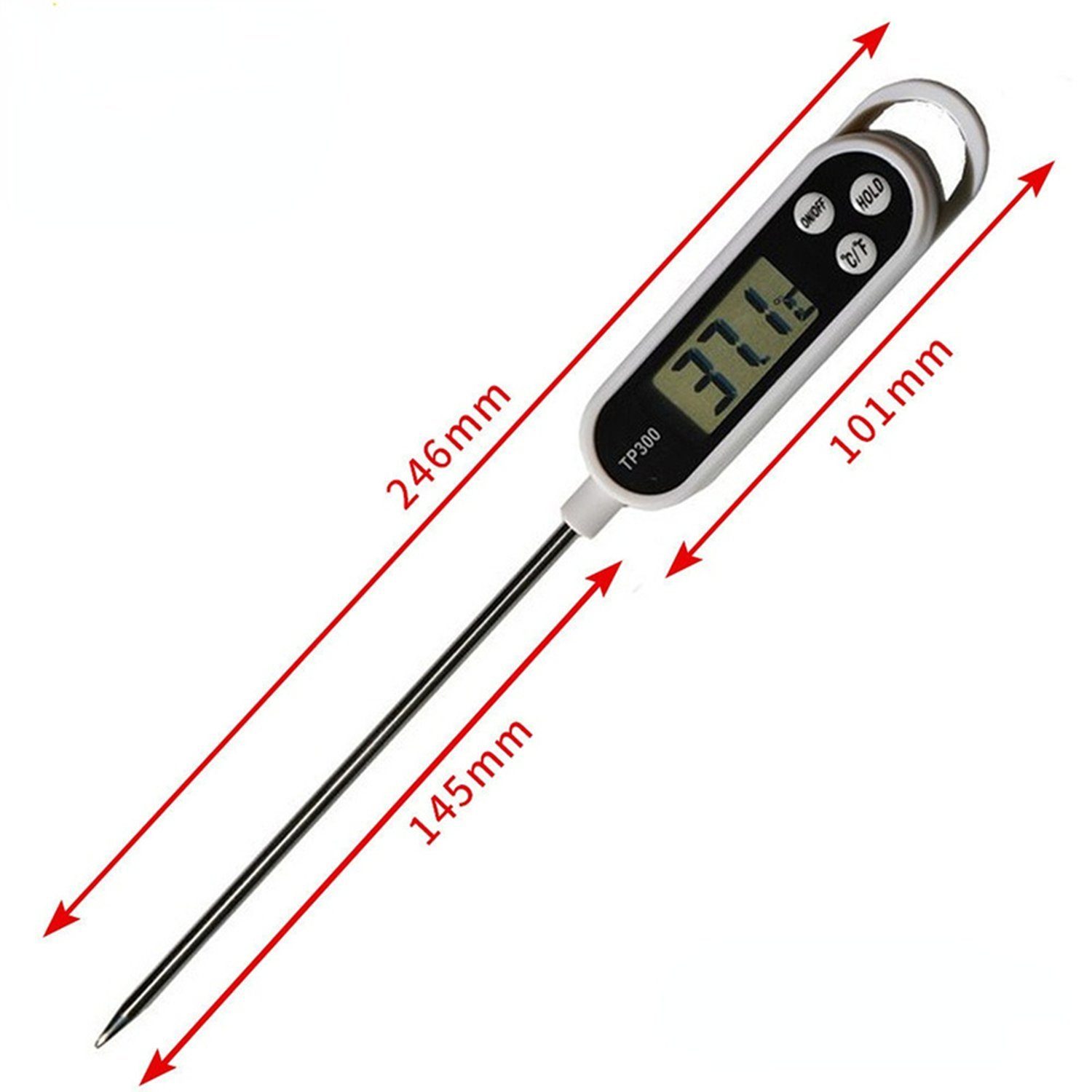 Digitale Sonde Thermometer Faltbare Lebensmittel BBQ Fleisch Ofen Klapp  Küche Thermometer Bier Fleisch Kochen Wasser Öl Werkzeuge - AliExpress