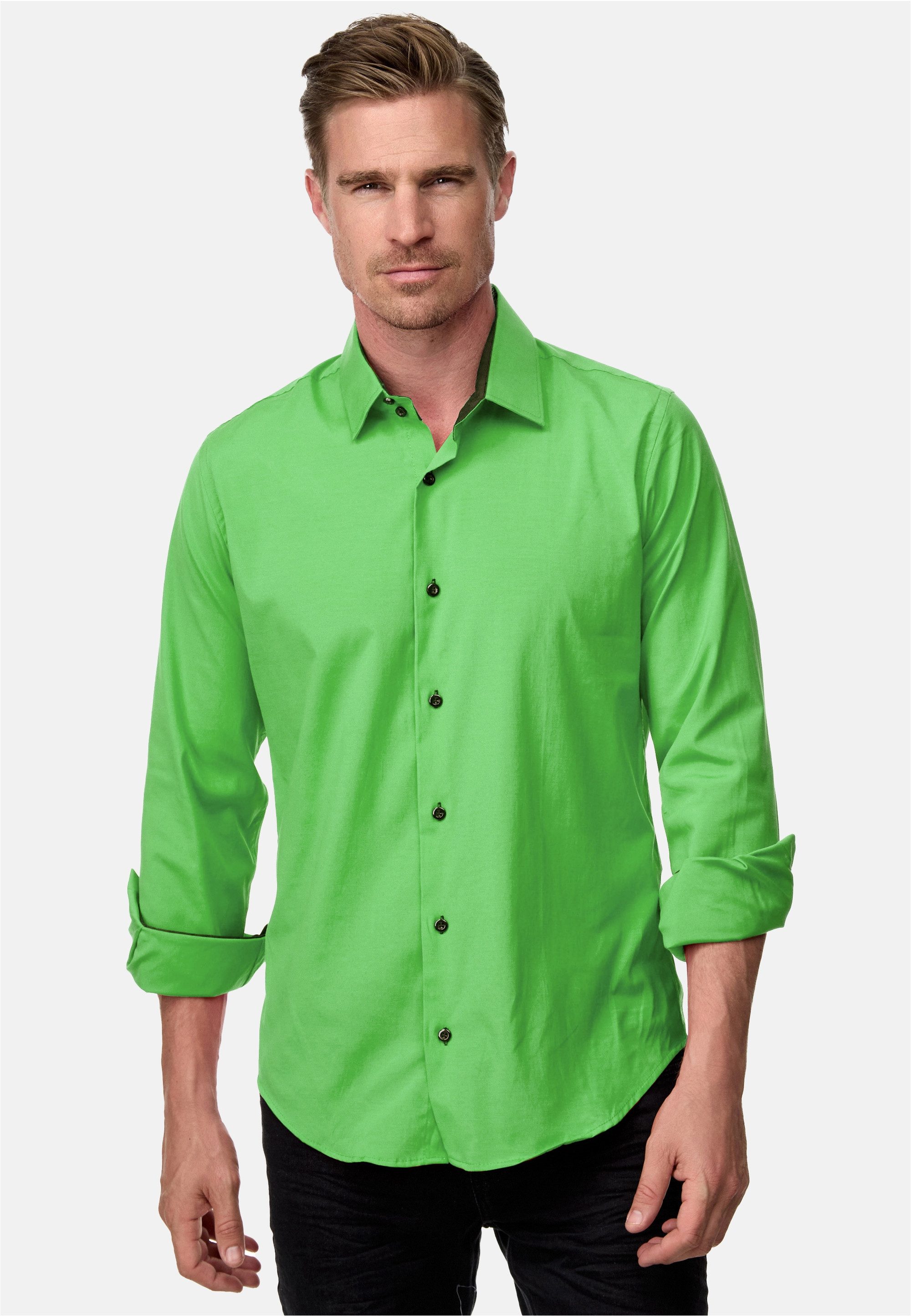 Rusty Neal Langarmhemd "Langarm", im Slim-Fit geschnitten günstig online kaufen