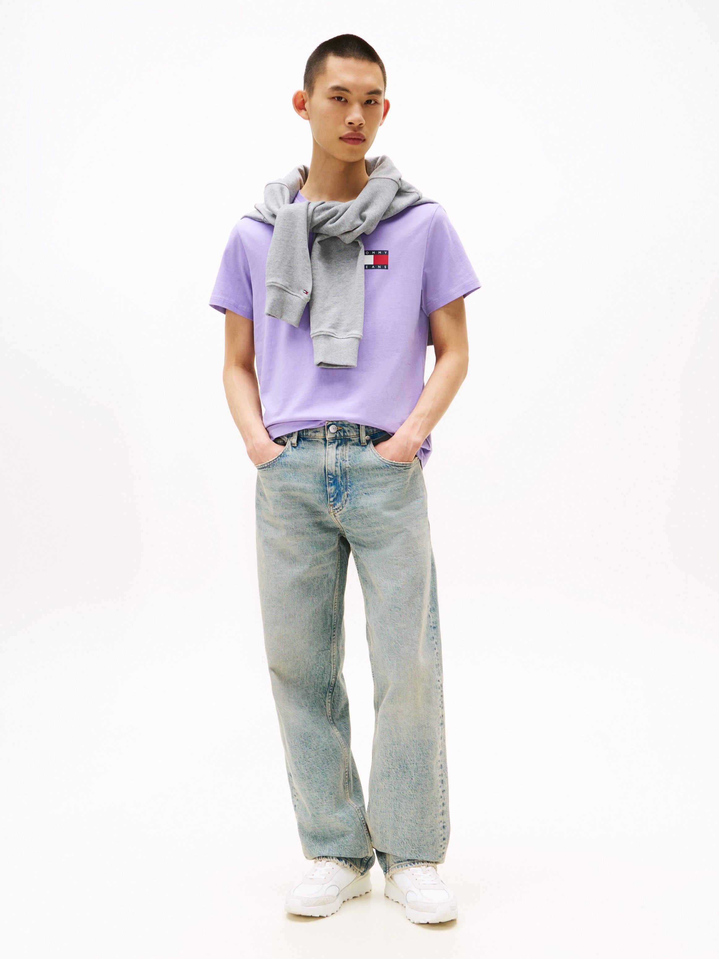 Tommy Jeans T-Shirt TJM SLIM ESSENTIAL FLAG TEE EXT Mit Rundhalsausschnitt günstig online kaufen