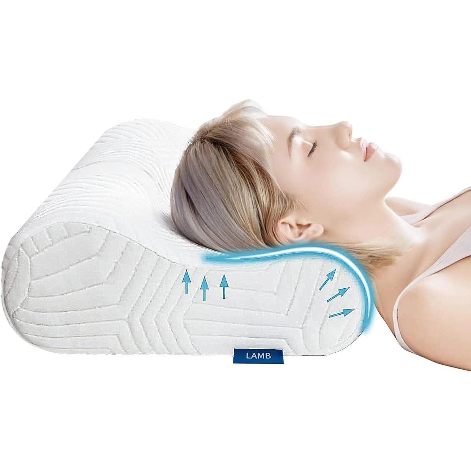 LuxusKollektion Anti-Schnarch Kissen Nackenkissen Memory Foam Orthopädisches Ergonomisches Schlafkissen