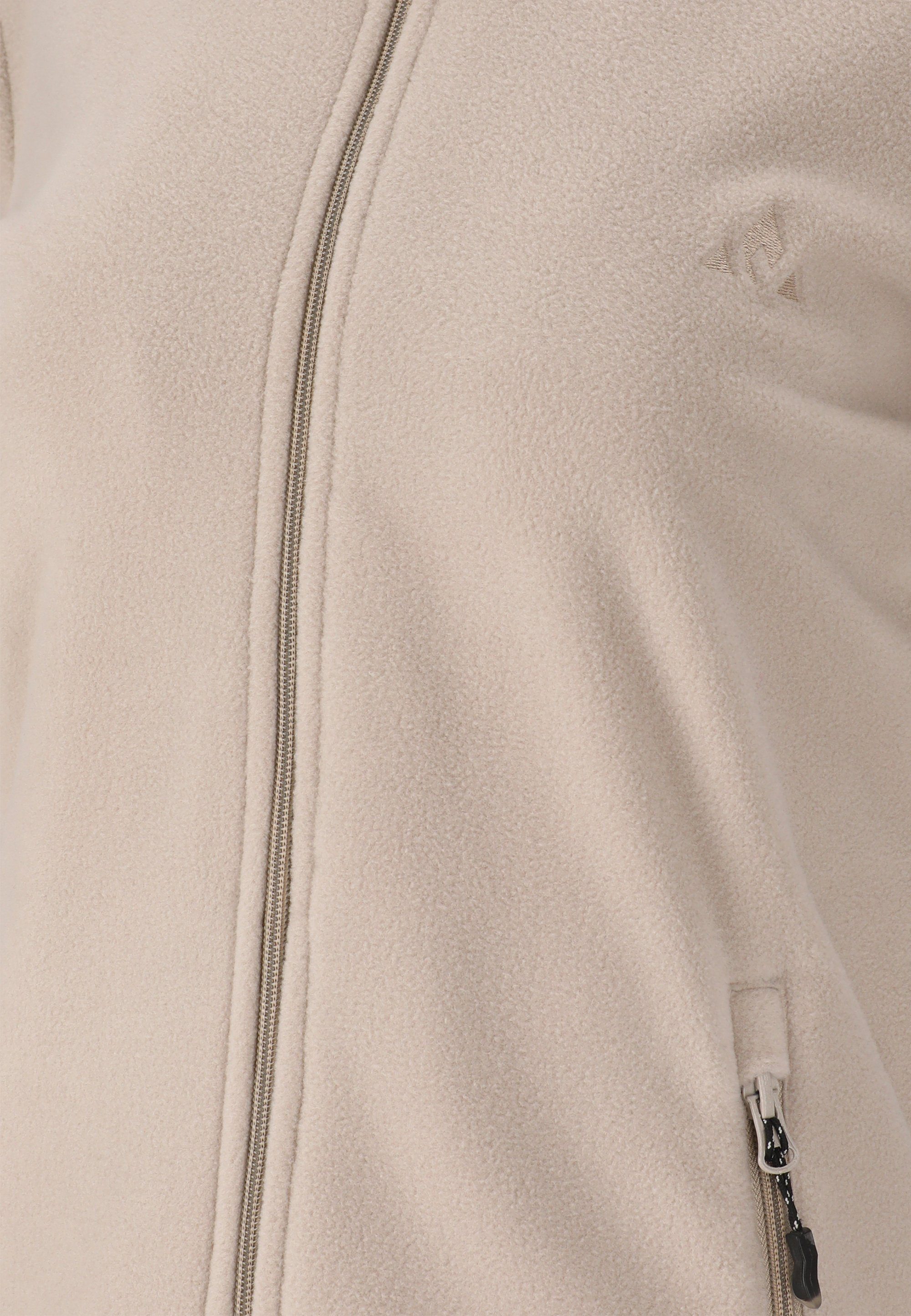 WHISTLER Fleecejacke Cocoon mit taupe Tunnelzug praktischem