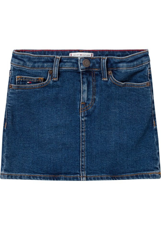 Tommy Hilfiger Jeansrock BASIC DENIM SKIRT (1-tlg) mit Kontrastnähten