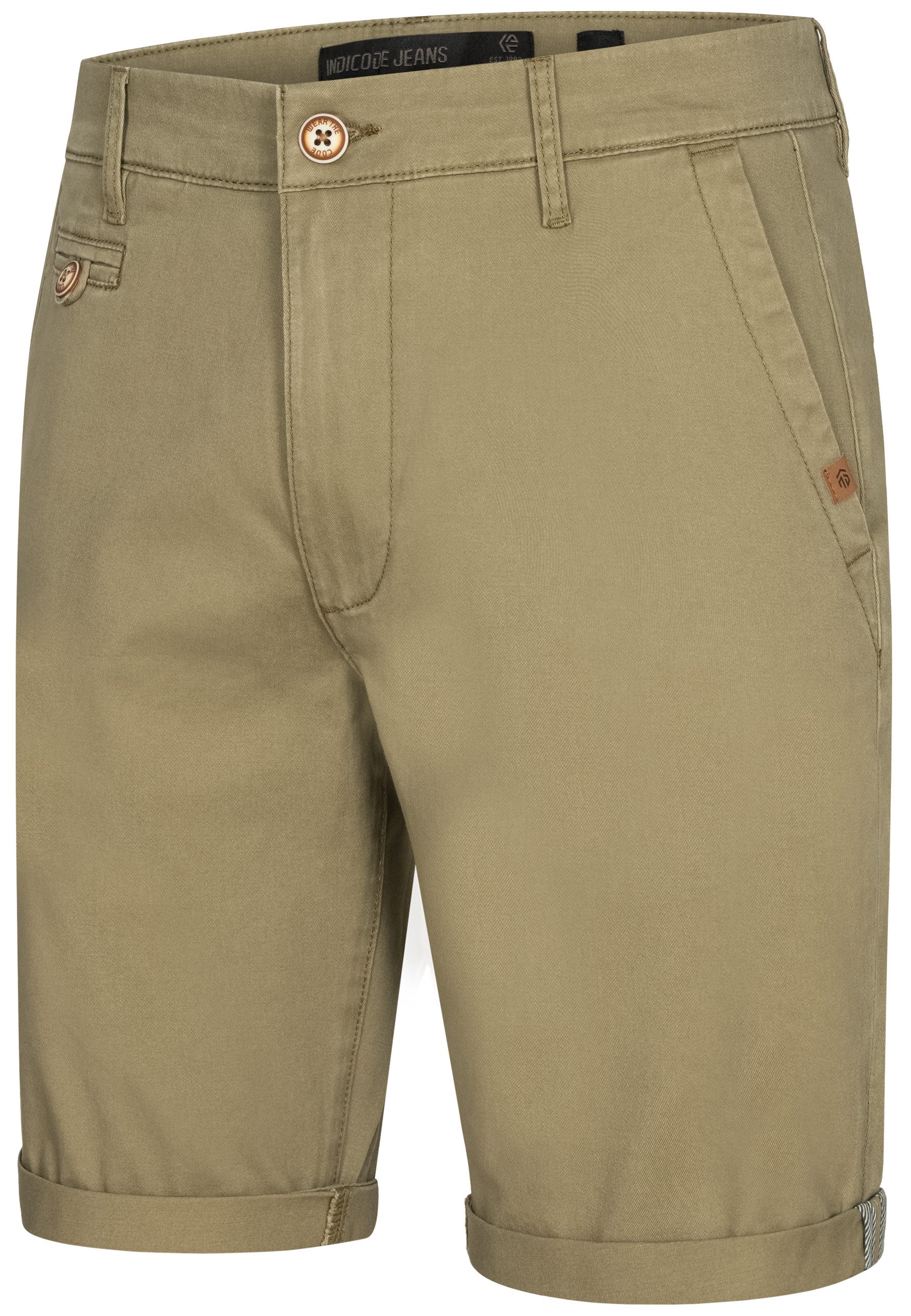 Indicode Chinoshorts Herren Cuba Chino Shorts Herrenshorts aus Baumwollgemi günstig online kaufen