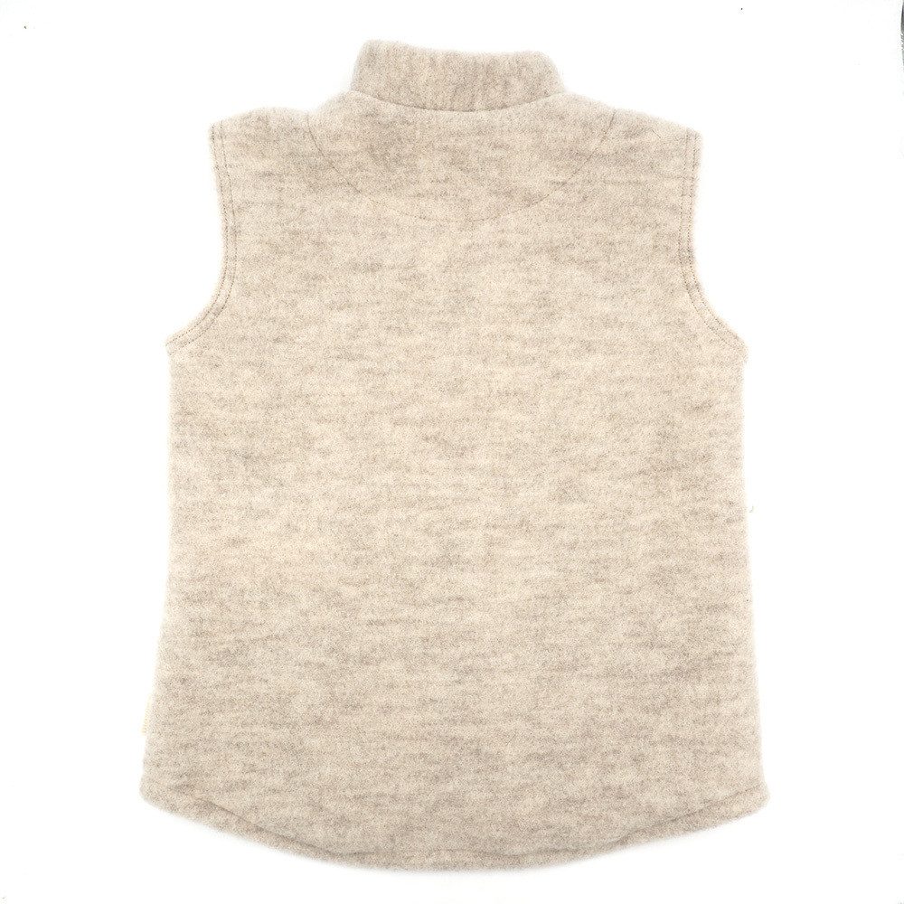 MAXIMO Fleecejacke GOTS MINI-Weste, Wollfleece Jerseyfutter, Reißverschluss (1-St) Wollfleece