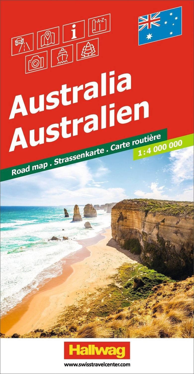 Hallwag Strassenkarte Australien 1:4 Mio. / diverse, Inkl. Stadtpläne, Ortsverzeichnis und Reiseinformationen