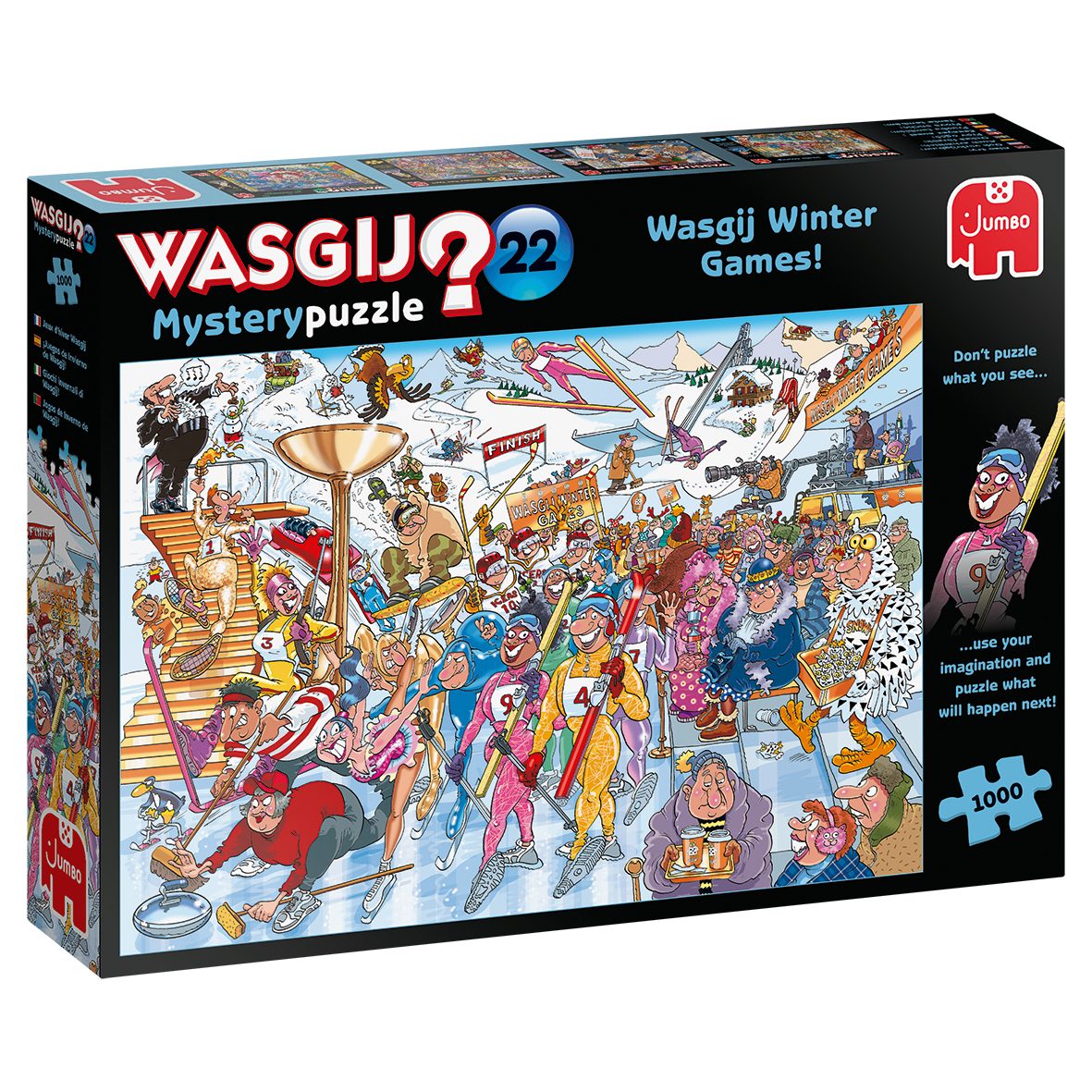 Jumbo Spiele Puzzle Wasgij Mystery 22 Die Wasgij Winterspiele 1000 Teile Puzzle, 1000 Puzzleteile, Made in Europe