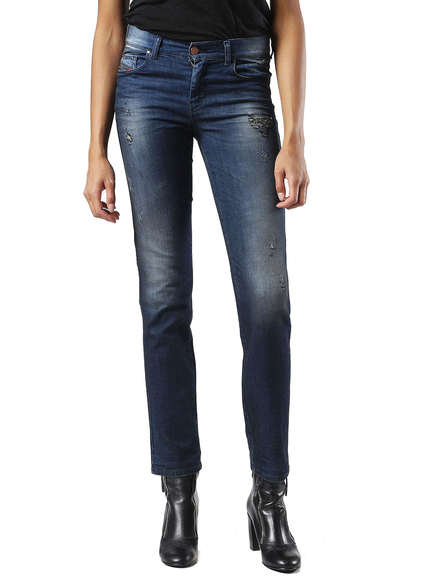 Diesel Straight-Jeans Diesel Sandy 0857C Damen Jeans Slim Straight