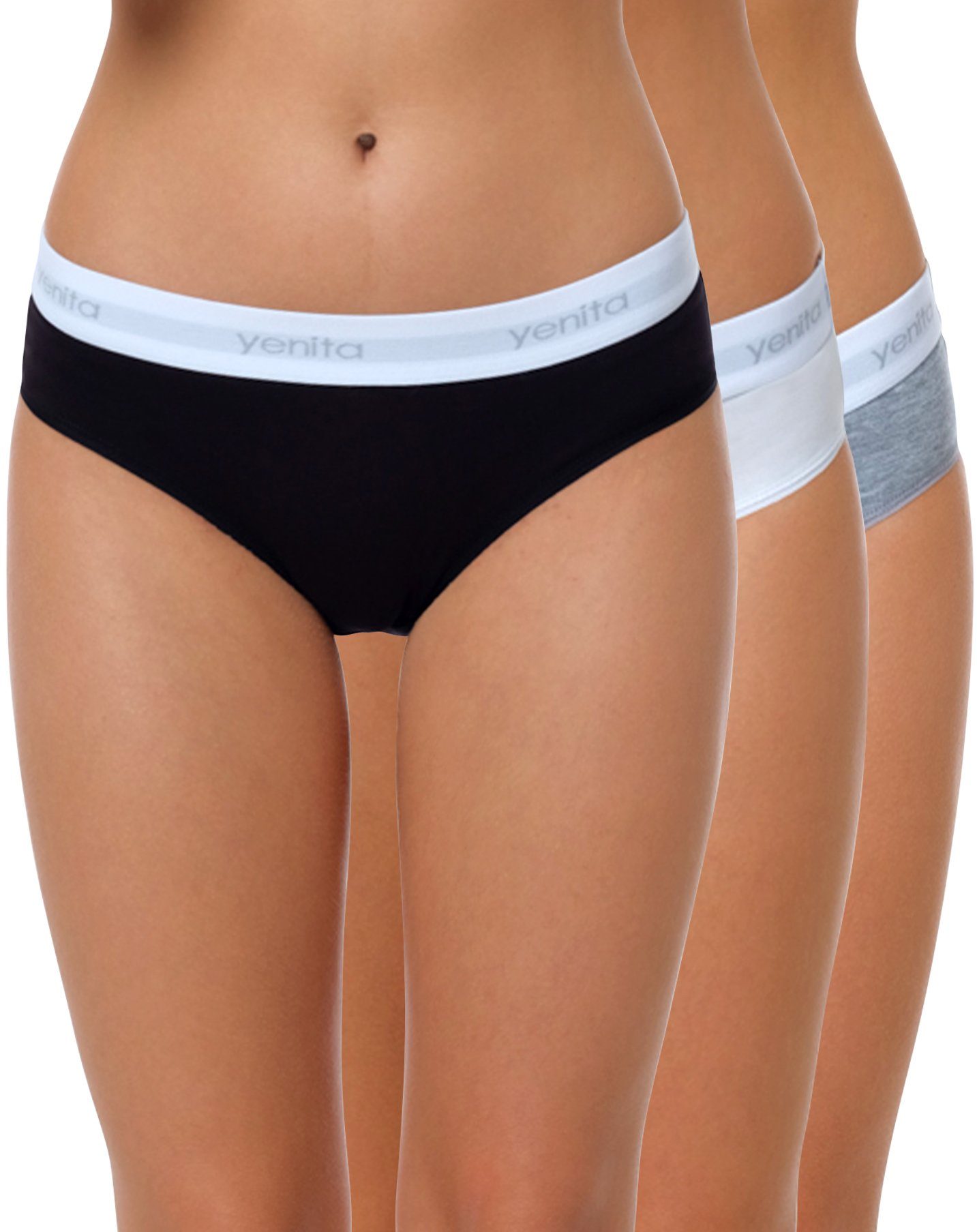 Yenita® Slip Modern-Sports-Collection (3-St) in weicher Baumwoll-Stretch-Qualität