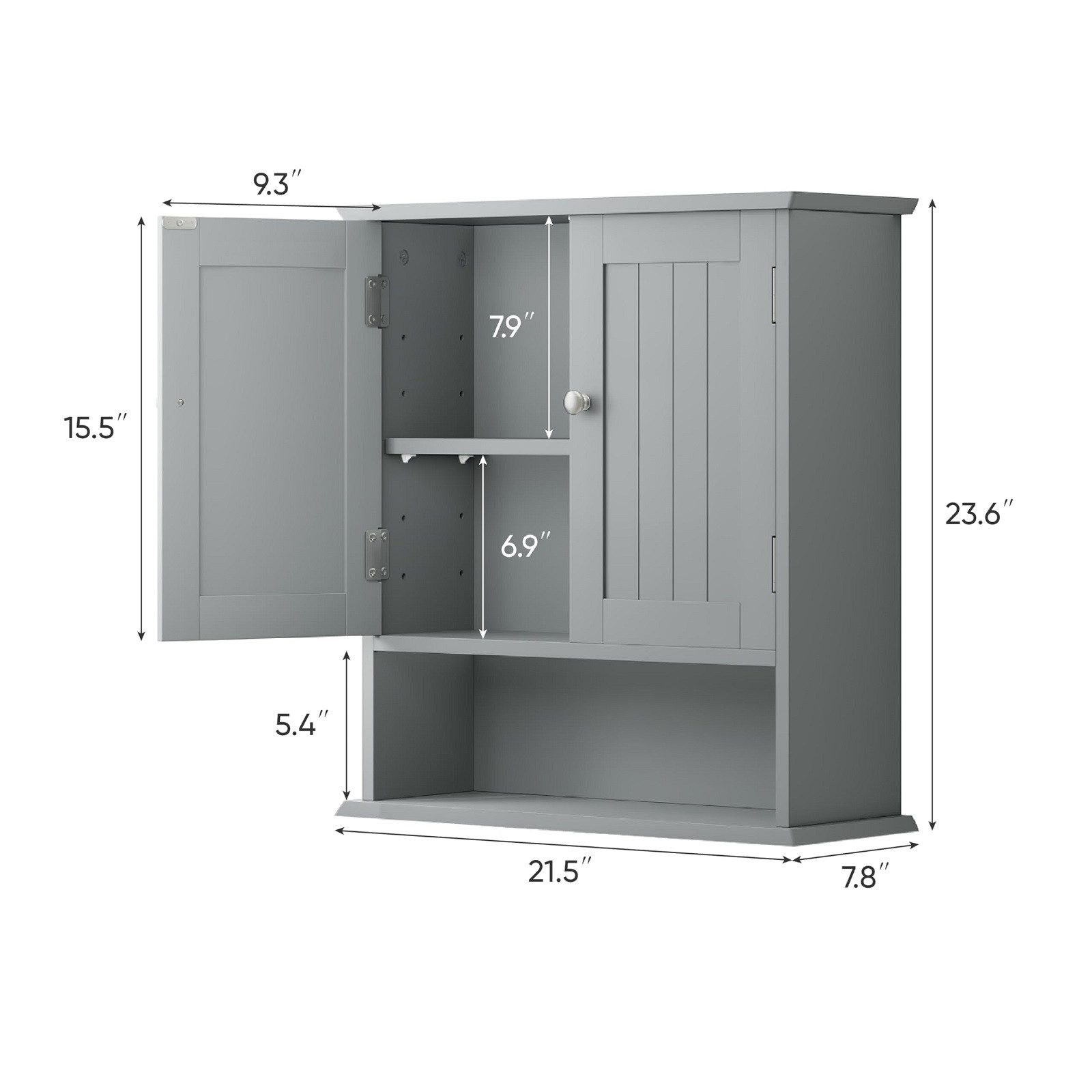 Semiocthome Medizinschrank Wandbadezimmerschrank mit 2 Türen günstig online kaufen