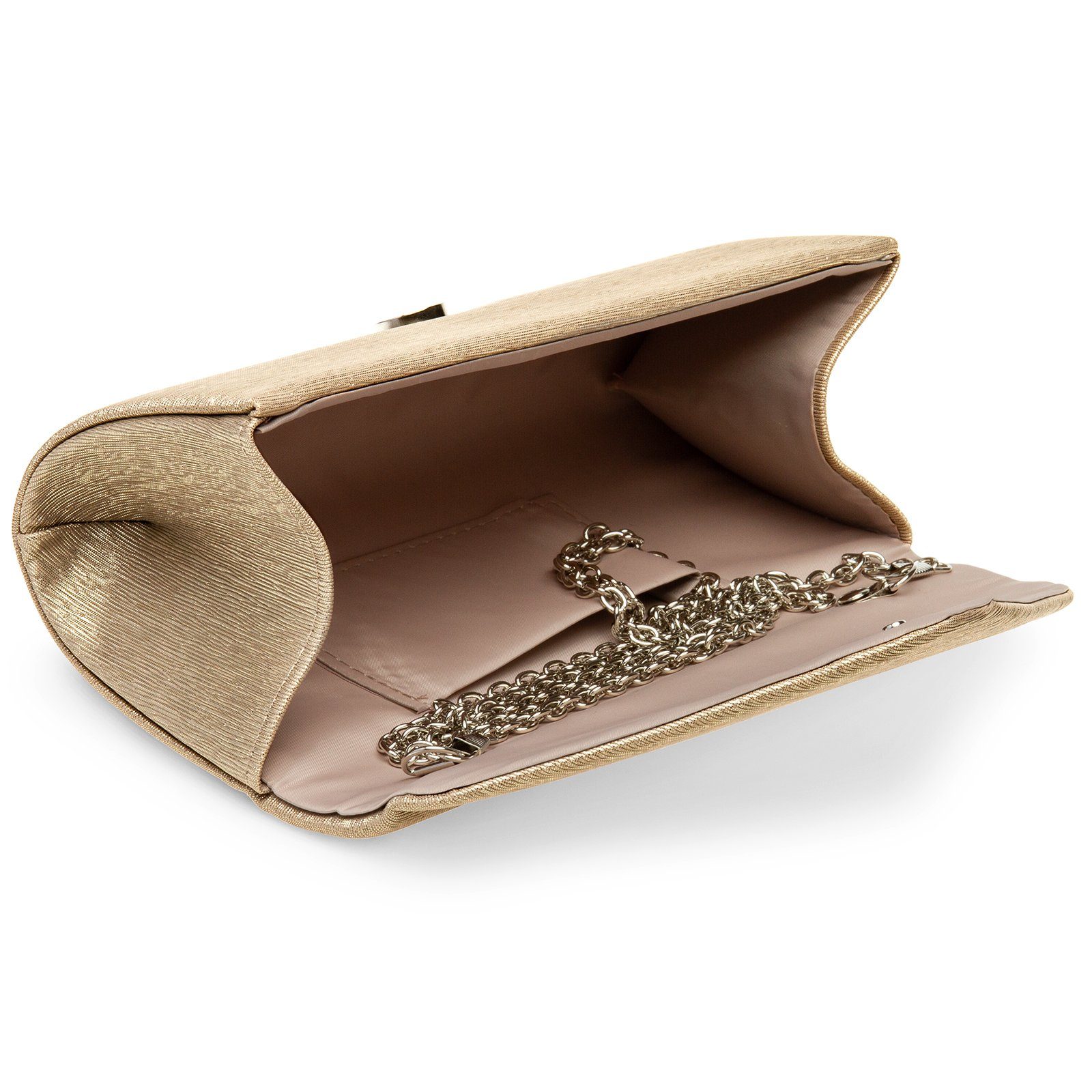 Caspar Clutch TA518 Damen kleine elegante Glanz Abendtasche