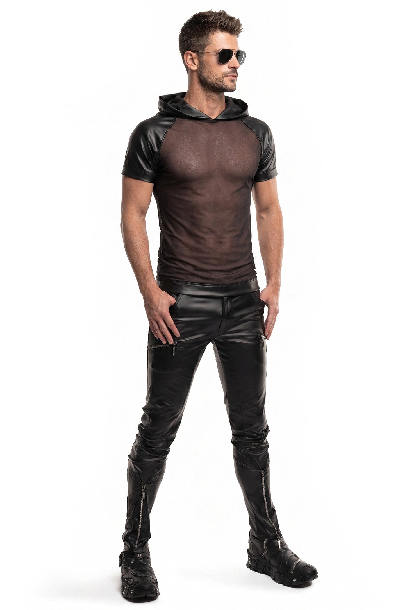Regnes Fetish Planet T-Shirt Herren-Shirt in schwarz - L