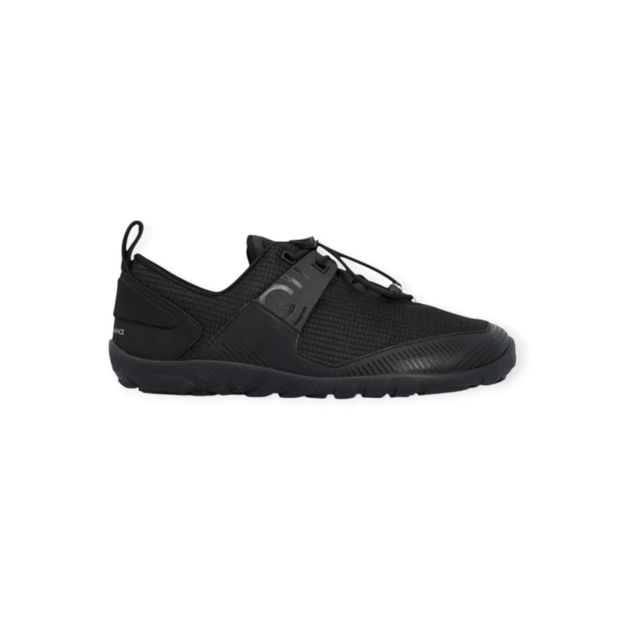 GROUNDIES Chamonix TR Low (Barfussschuhe, Zero Drop, Trail) schwarz Damen Laufschuh