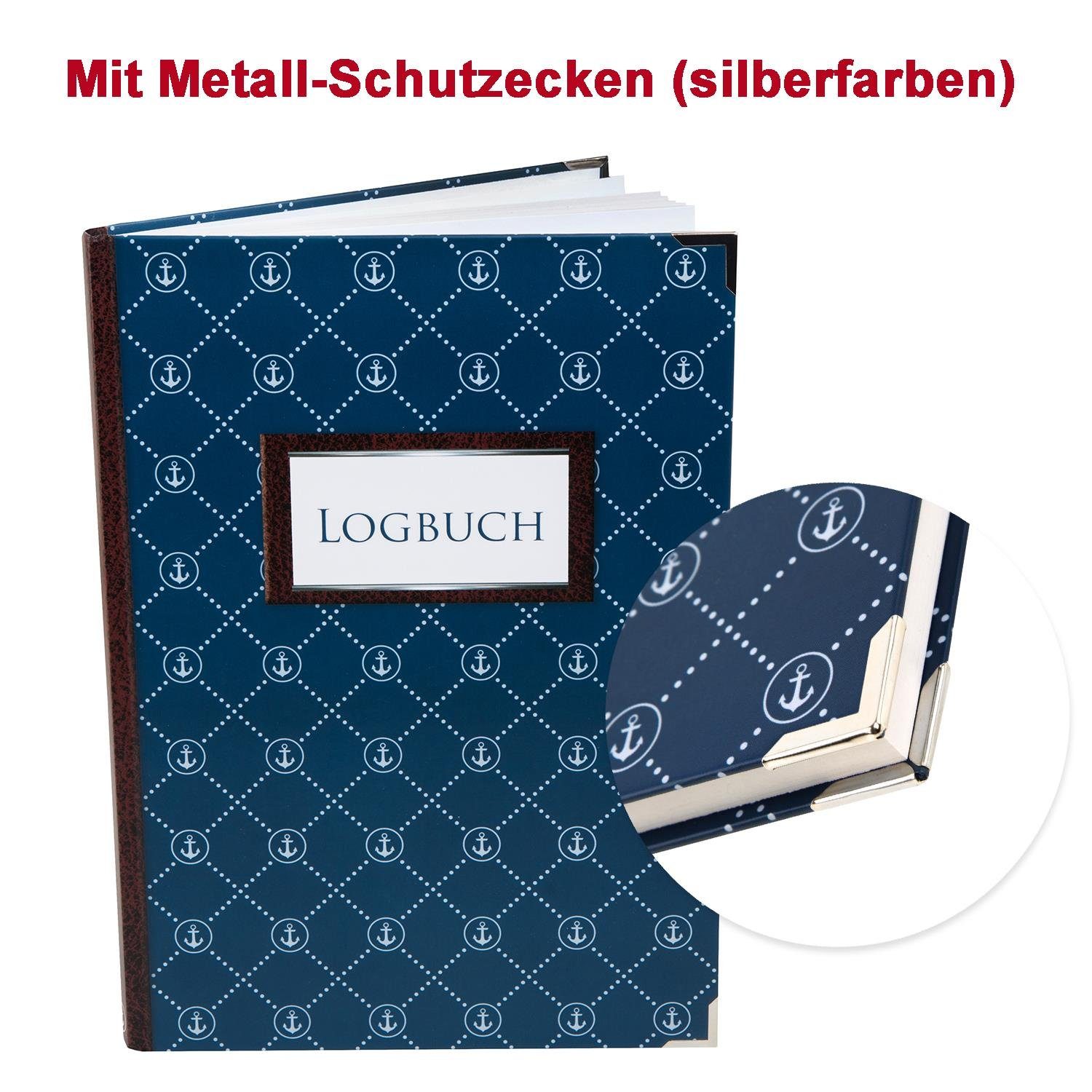 Logbuch-Verlag Tagebuch DIN A4 Logbuch ANKER-Motiv - Schiffstagebuch