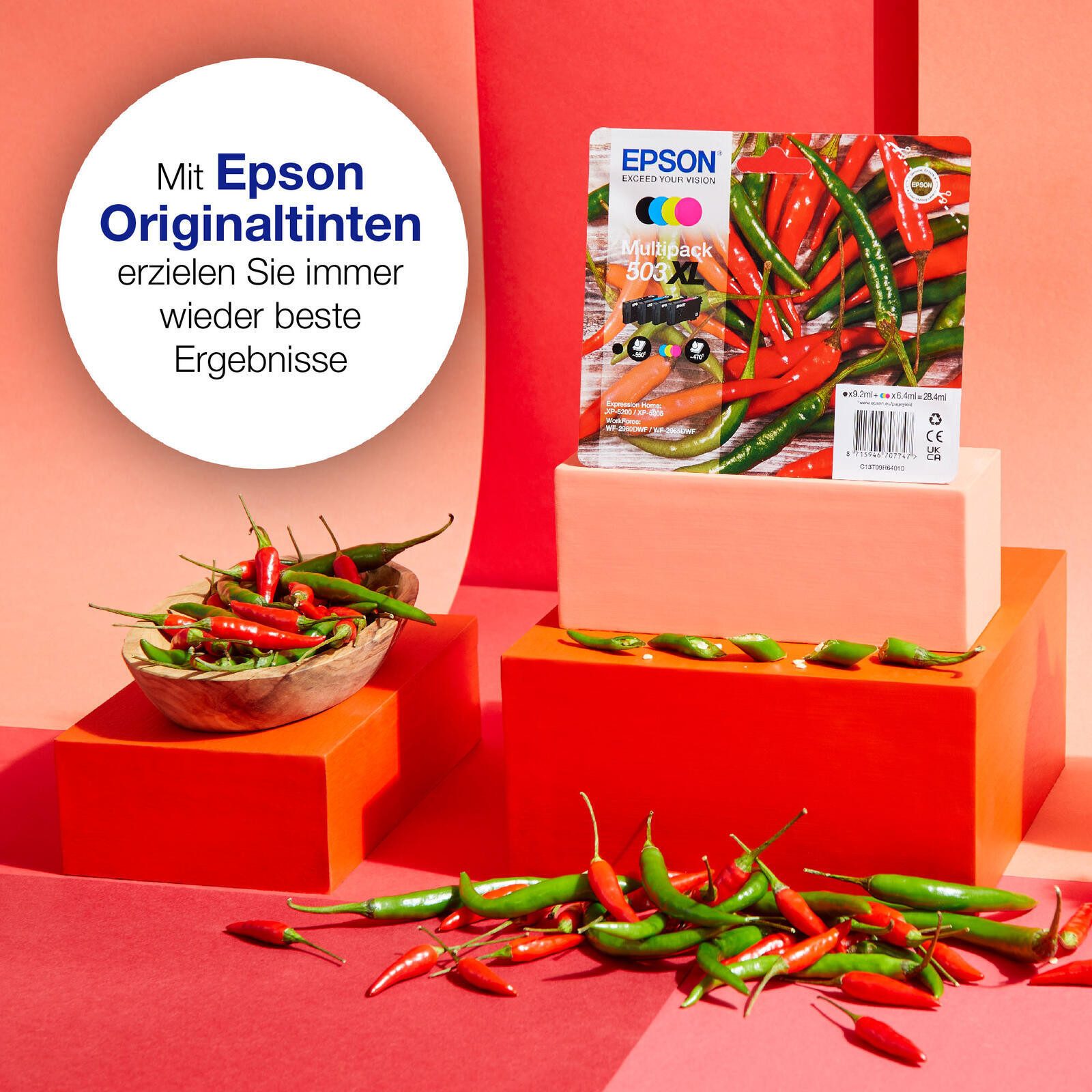 Epson Epson 503XL Chilischoten Druckerpatronen 4er Multi Tintenpatrone