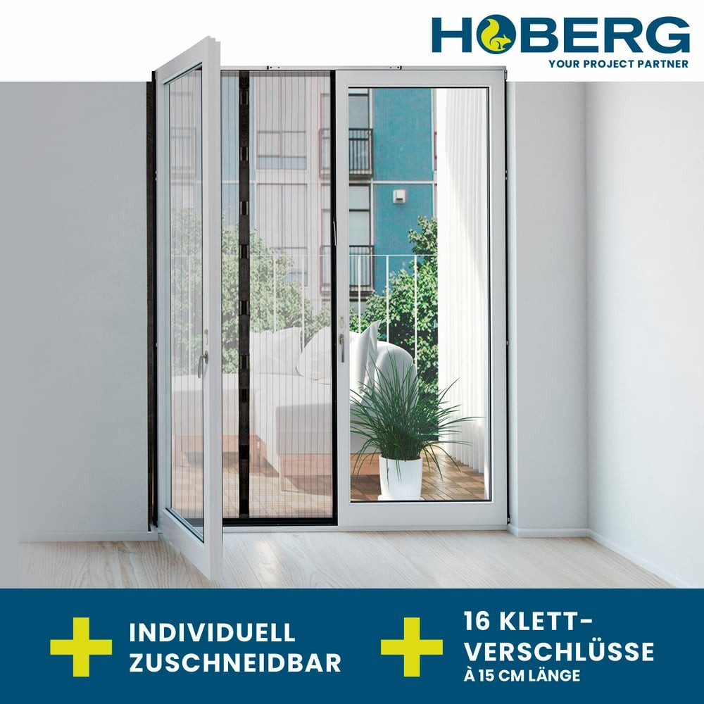 Hoberg Insektenschutz-Tür Tür-Insektenschutz 100x210cm schwarz, (1-St), günstig online kaufen