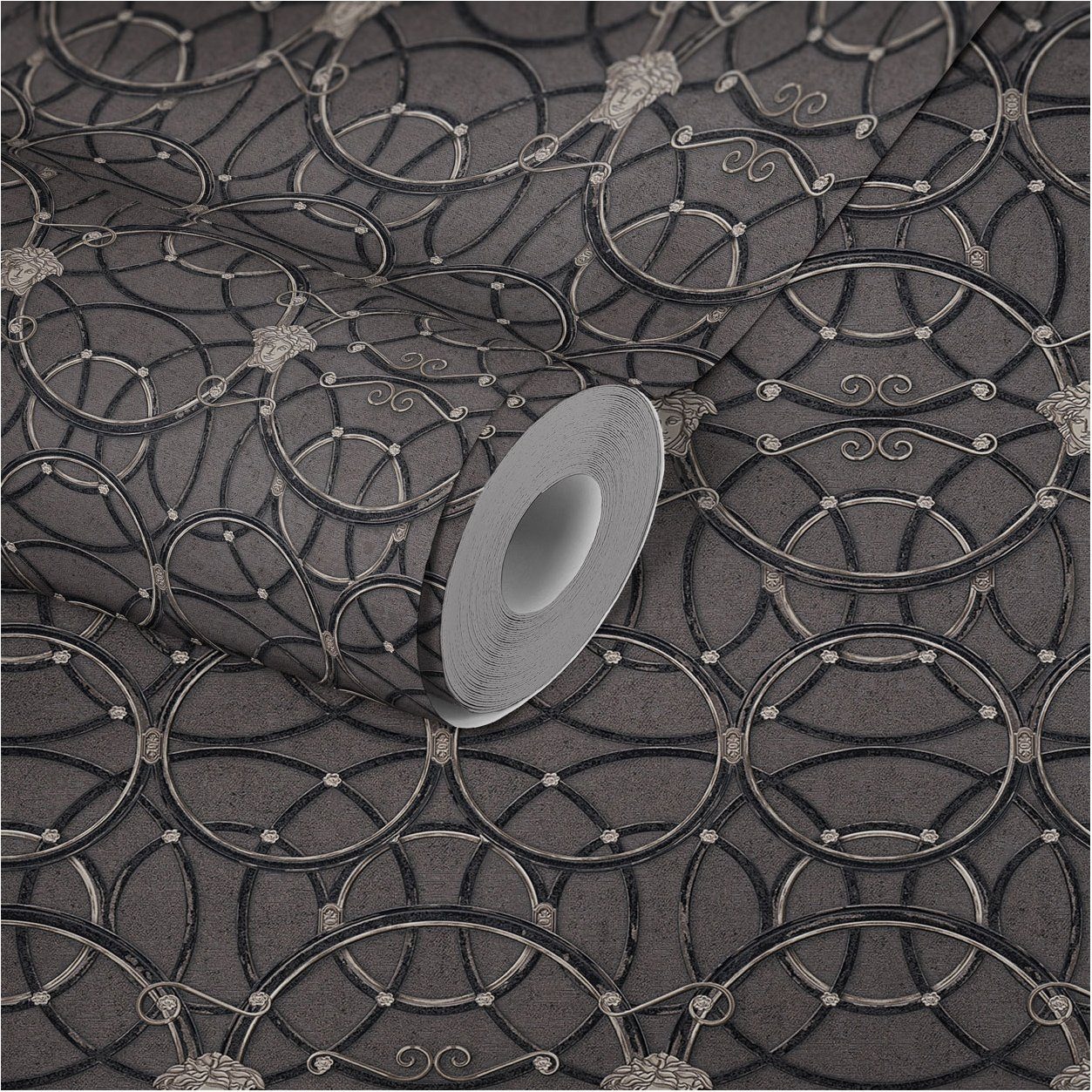 A.S. Création Vinyltapete, Versace Home Barocktapete Silber 370494 Luxus Vlies Designertapete