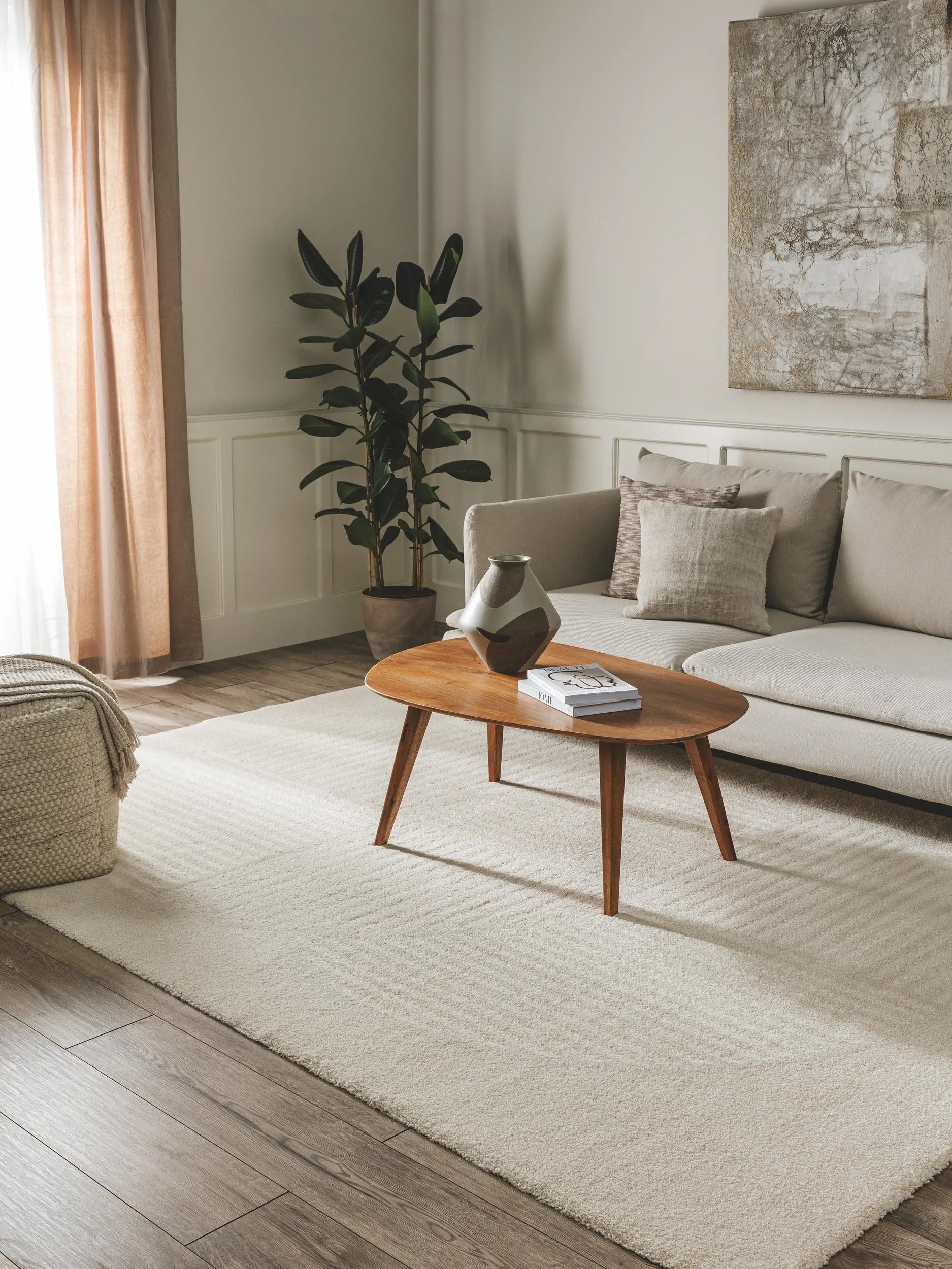 benuta Teppich Tacoma, rechteckig, Höhe: 21 mm, Teppich Wohnzimmer, Schlafzimmer, Esszimmer, Flur, Kunstfaser, Cozy