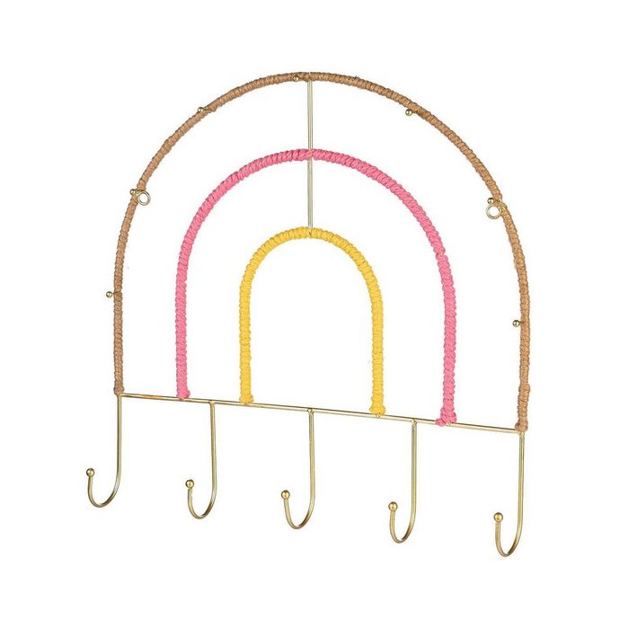 Depot Garderobe Garderobe Rainbow (Packung 1 Stück Garderobe) aus Eisen Hanf B 40 Zentimeter H 41 Zentimeter T 6 Zentimeter