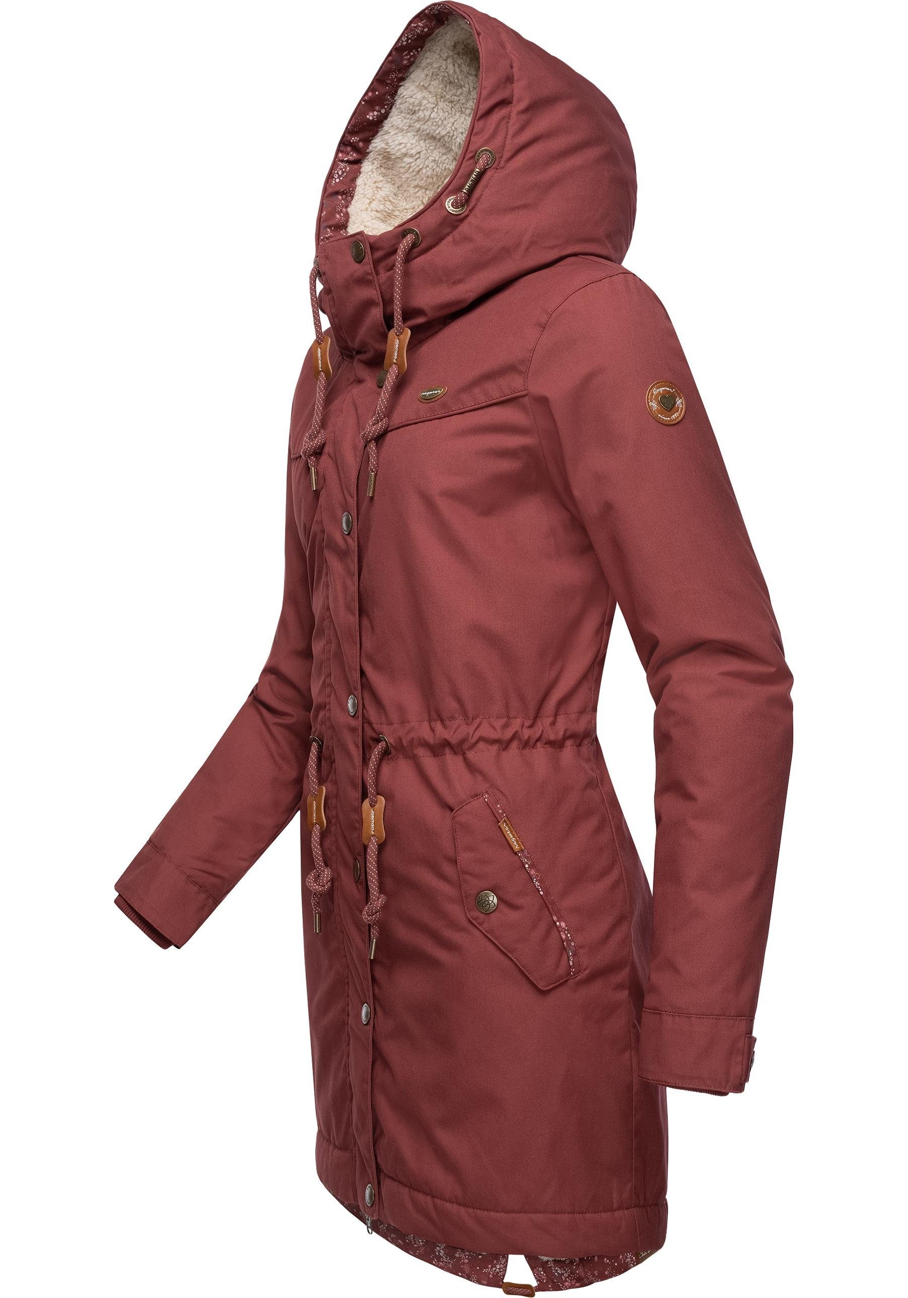 terra Damen Winterjacke Parka Kapuze YM-Canny mit stylischer Kurzmantel Ragwear