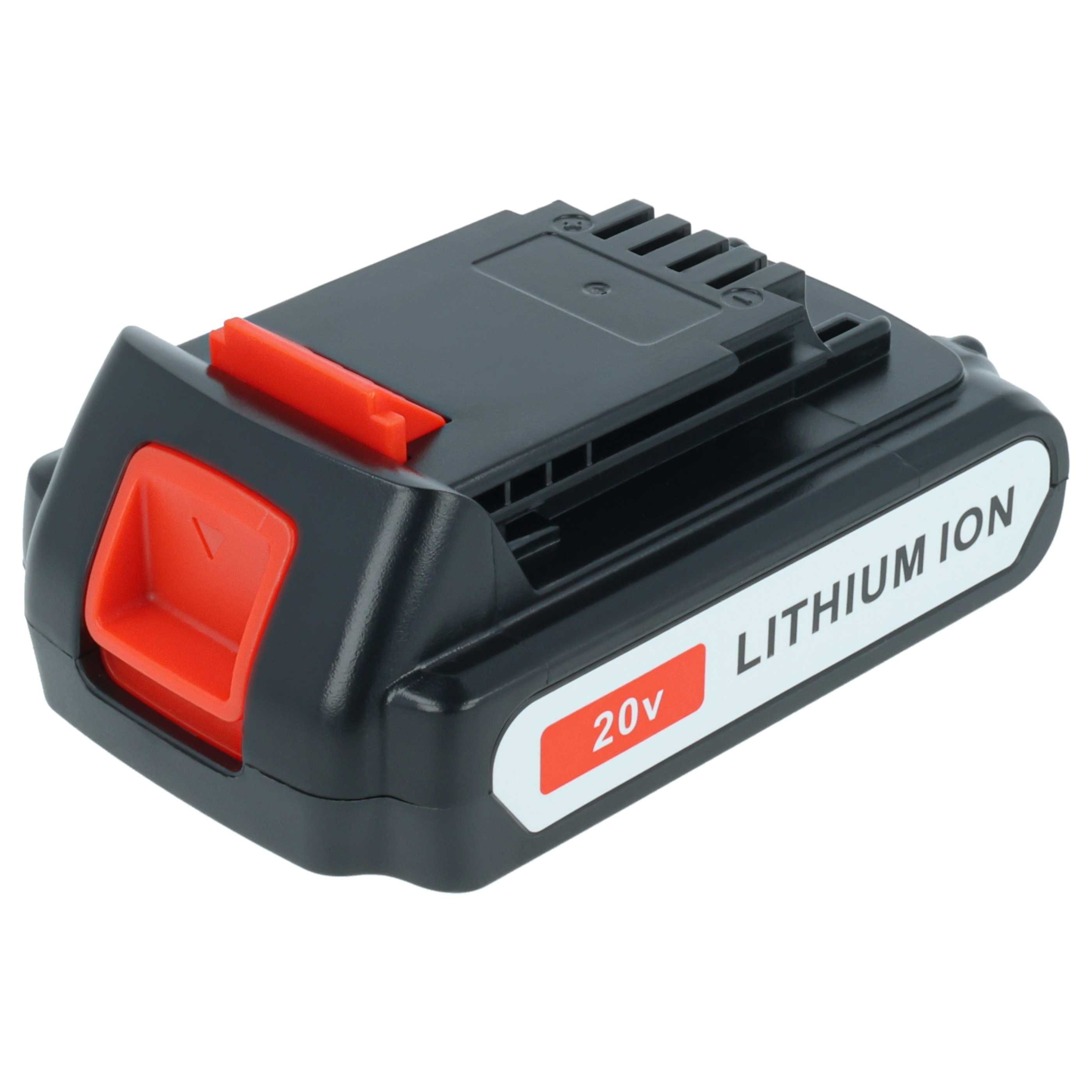 vhbw Akku passend für Black & Decker BDC120VA100, BDCDC18 H1, BDCD18H1, Akku Akku Li-Ion 2000 mAh (20 V), Leistungsfähiger Austausch-Akku für Werkzeug Powertools wie