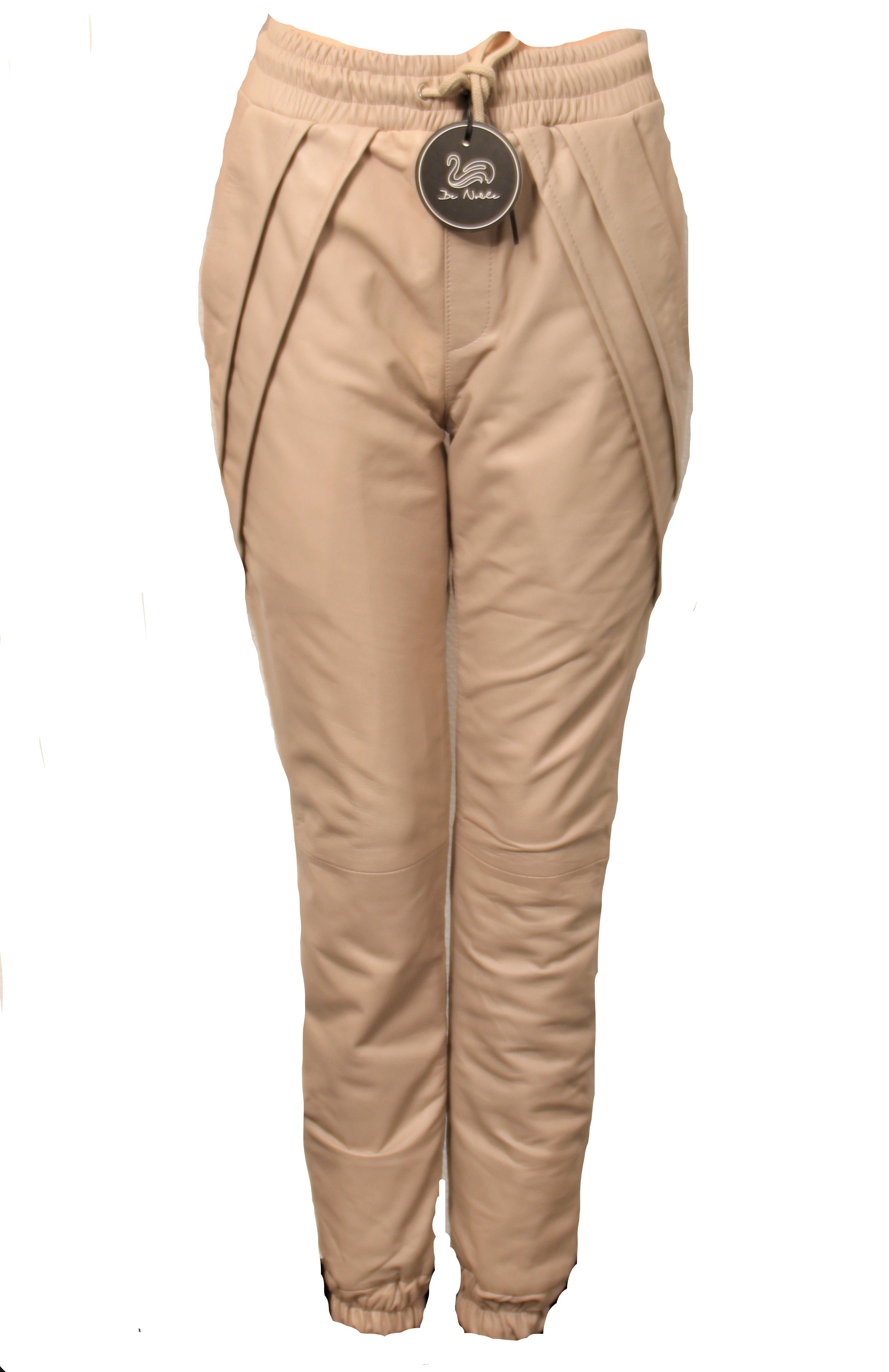 Be Noble Lederhose Edelstyle beige Schicke bequeme Lederhose in beige