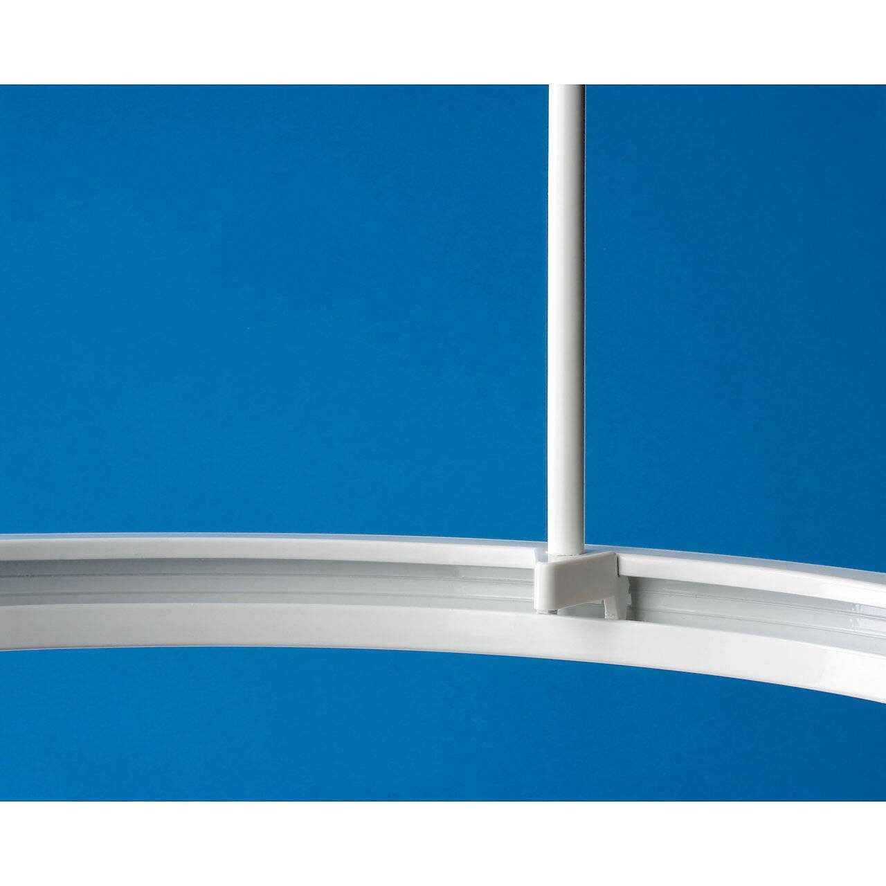 Duschvorhangstange Duschvorhangstange, Farbe: Weiß, Duschvorhanghalterung Euroshowers Montage auf GmbH zur Aluminium, individuellen Maß