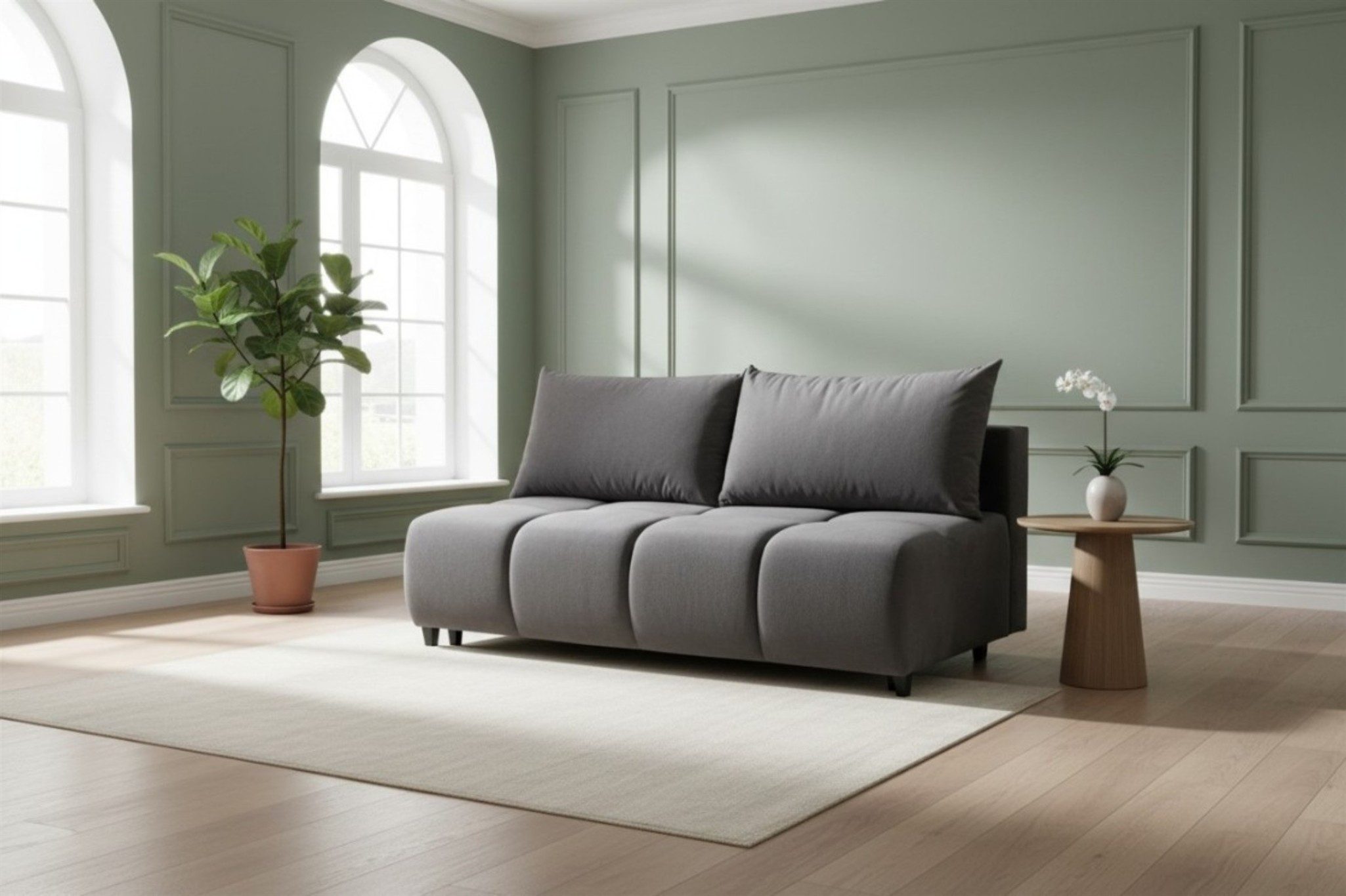 Fun Möbel 3-Sitzer Sofa Schlafsofa XENIO in Stoff Soft, mit Bettkasten, ausziehbare Liegefläche