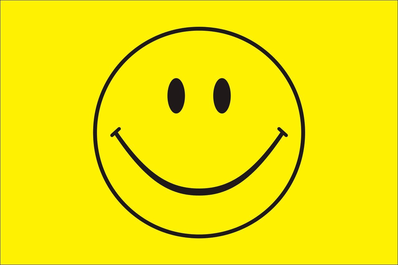 flaggenmeer Flagge Flagge Querformat Smiley g/m² 110
