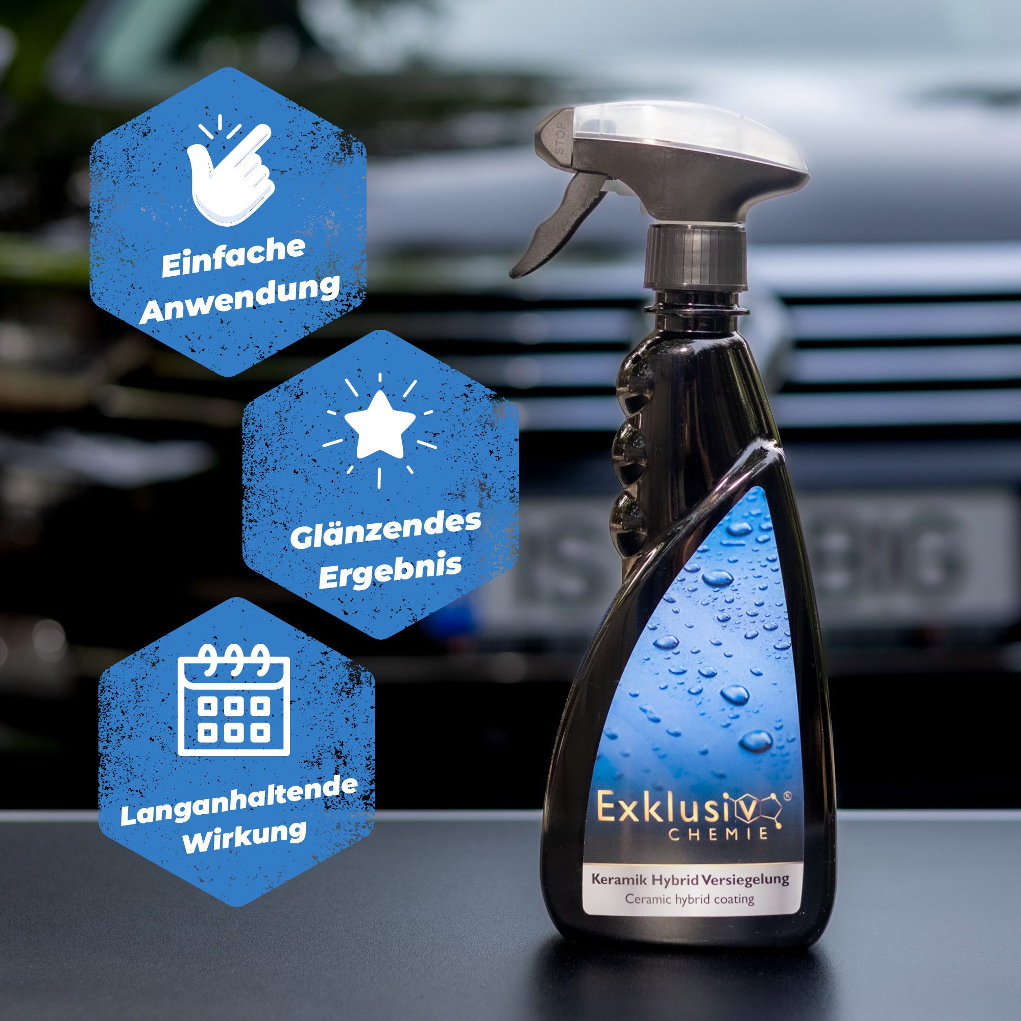 Exklusiv Chemie GmbH Keramik Hybrid Versiegelung Autopolitur, Abperleffekt