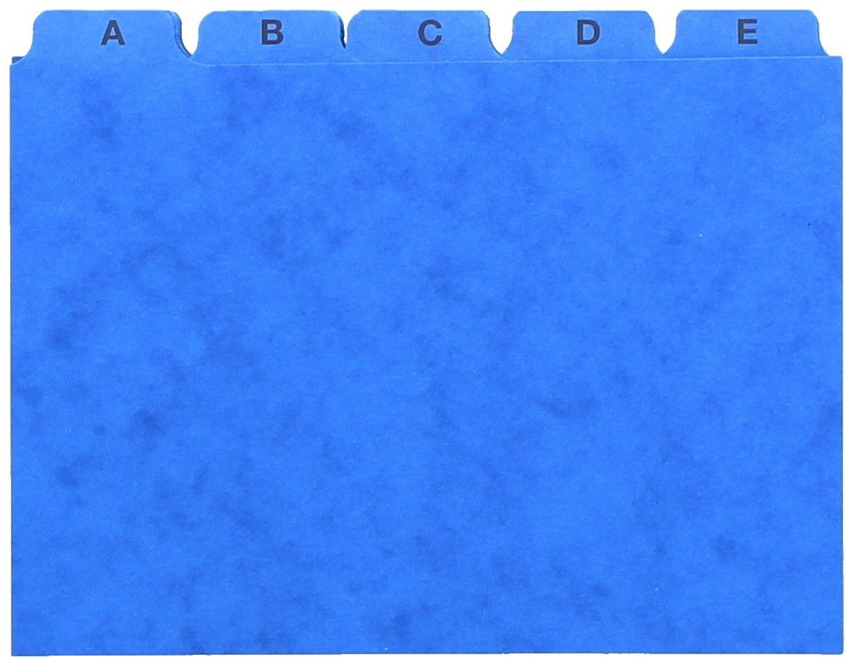 PAGNA Karteikasten Leitregister A6 A-Z Pressspan blau