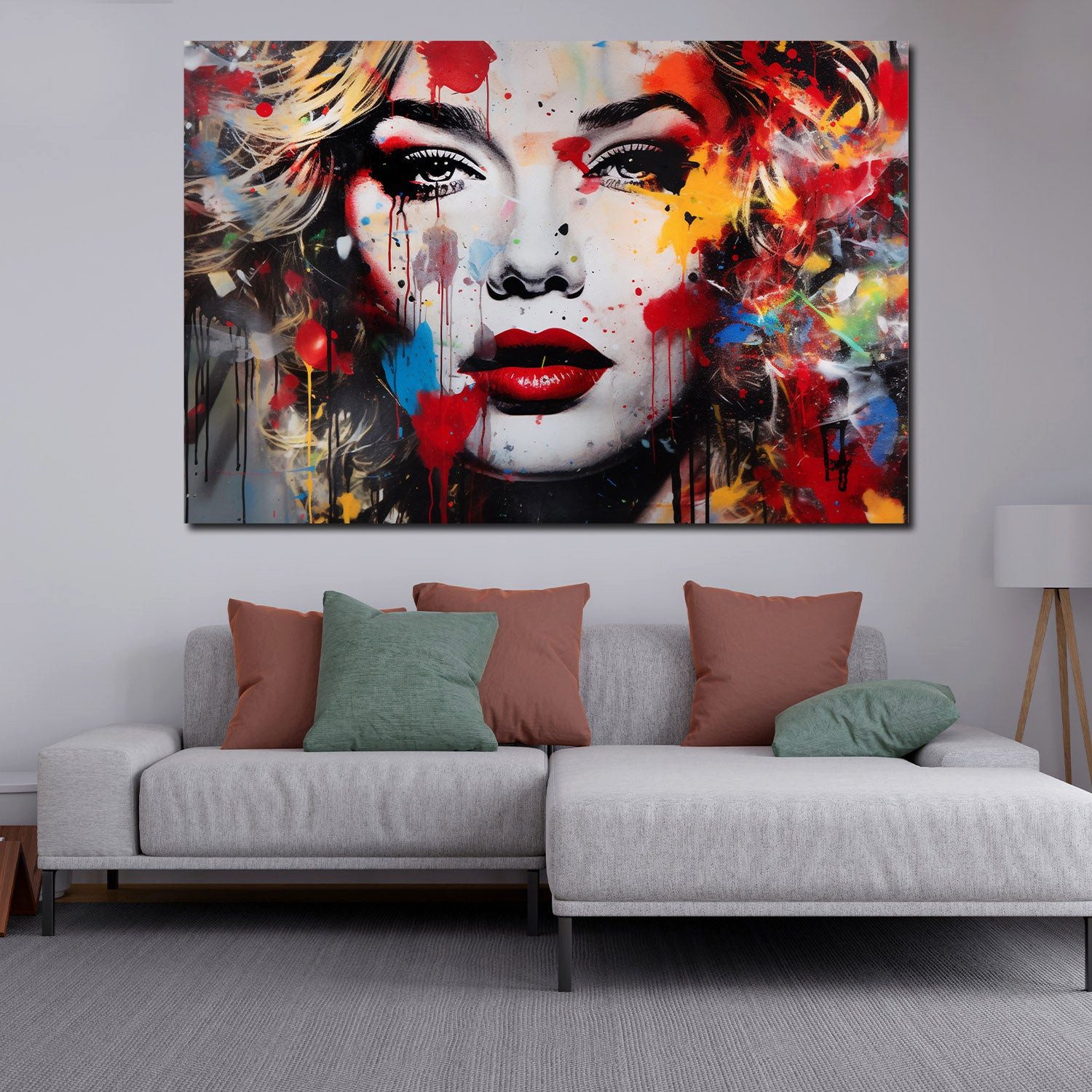 Artedinoi Leinwandbild Marilyn Pop Art Wandbild Leinwandbild Kunstdruck XL Deko, Marilyn Monroe, Porträt