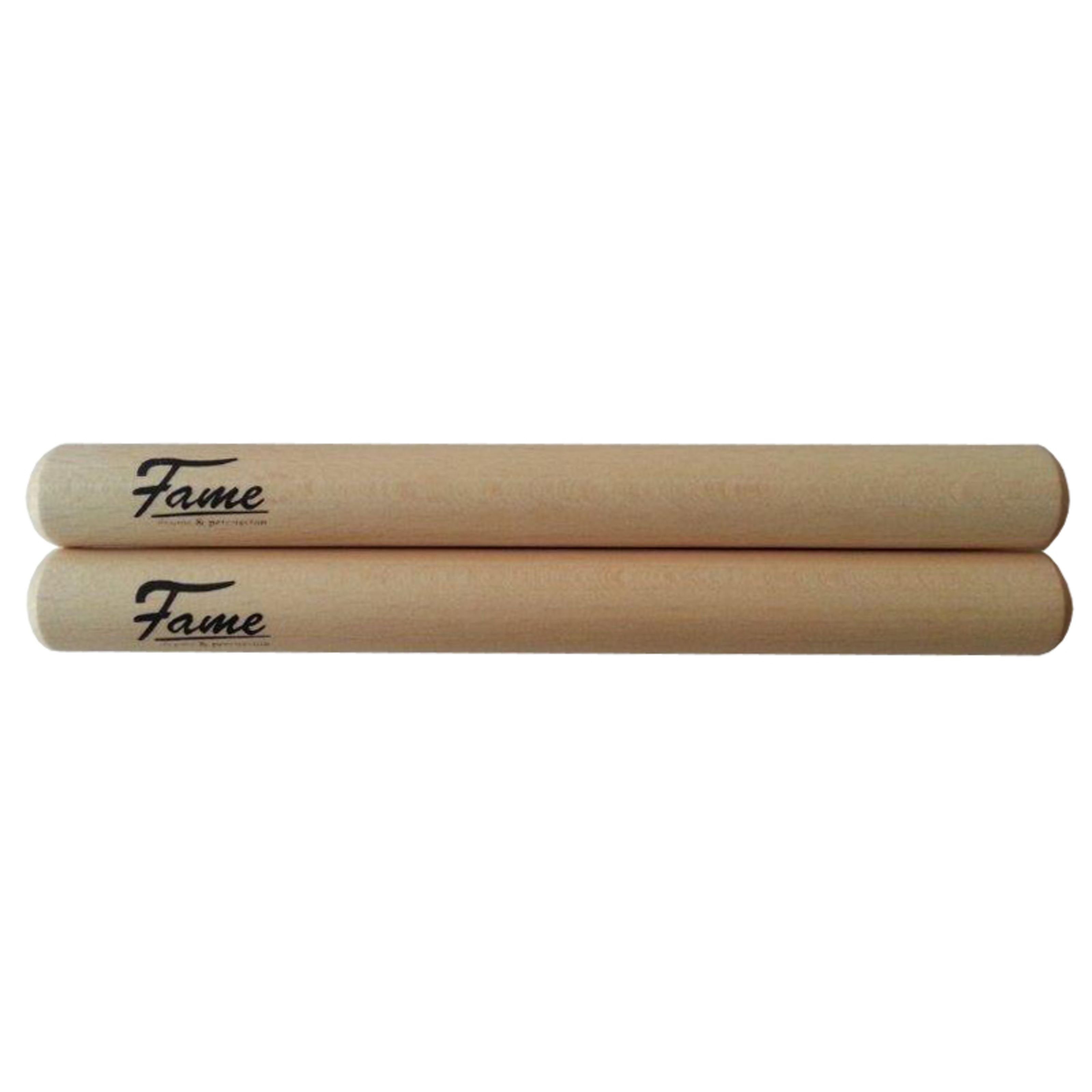 FAME Claves,FC-L Claves Buchenholz Ausgewogener Sound Hochwertige Verarbeitung 195 mm x 20 mm, Percussion, Claves, FC-L Claves, Buchenholz, Ausgewogener Sound