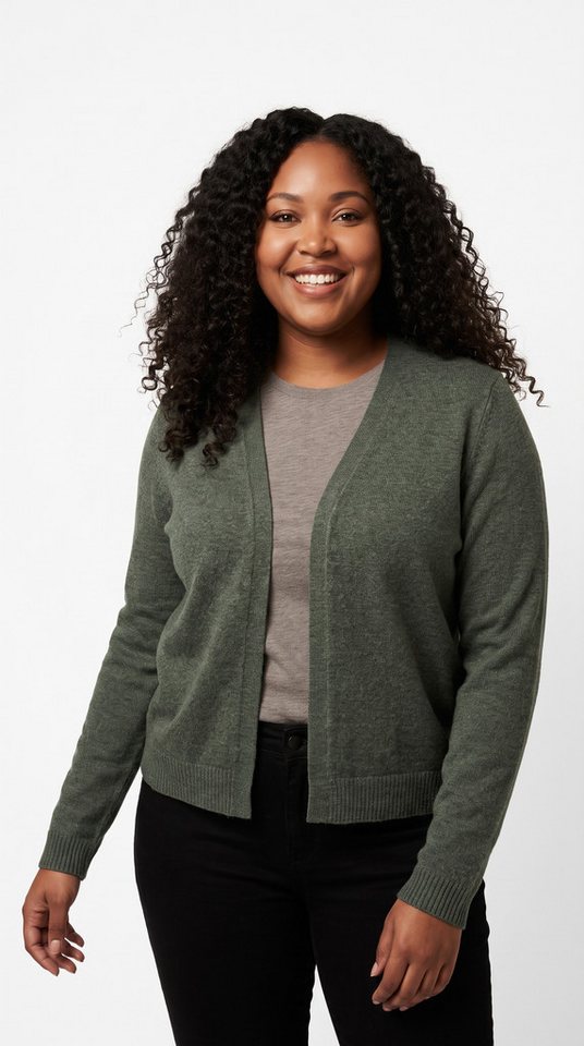 ONLY CARMAKOMA Strickjacke CARPRINCESS LS SHORT CARDI NOOS Viskosemischung