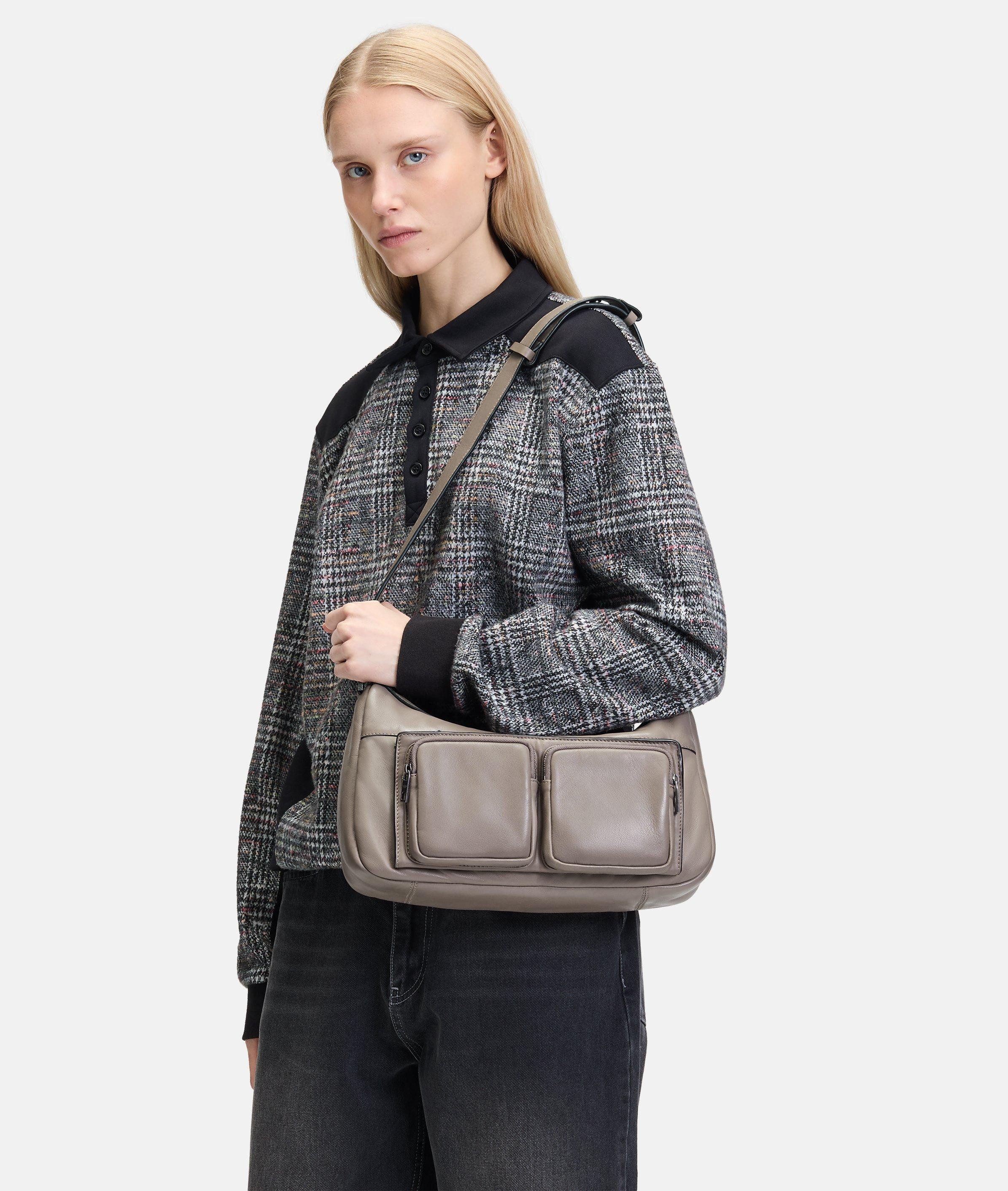 Liebeskind Berlin Schultertasche Maia Hobo M, Mittelgroße Hobo-Bag aus Schafsleder