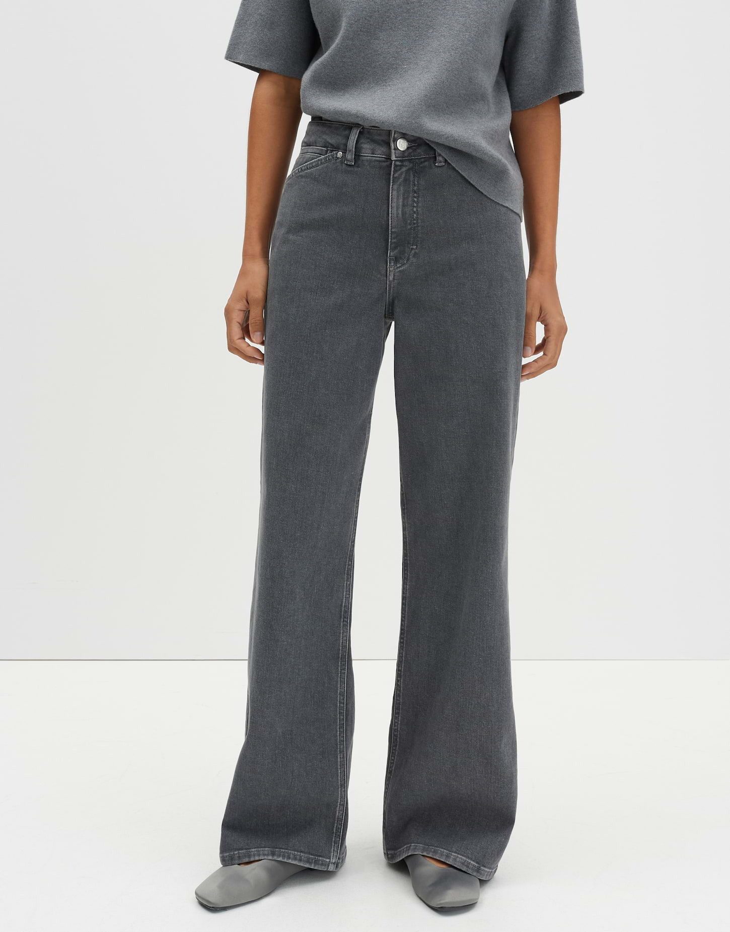 someday Weite Jeans CELLMA EDGE aus BCI Cotton Mix Mid Rise weiter, gerader Beinverlauf, authentische Waschung