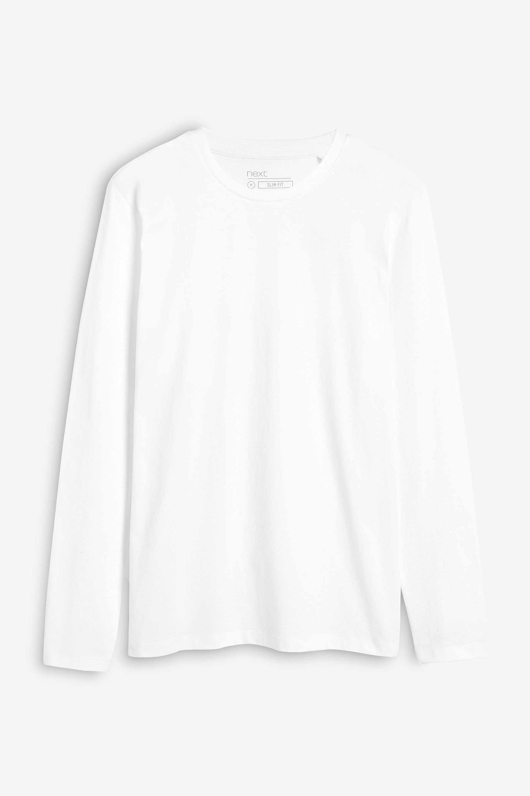 Next Langarmshirt Rundhalsshirt – Slim Fit (1-tlg) günstig online kaufen