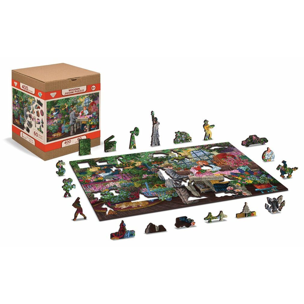 Wooden City Puzzle Holzpuzzle Florist 2in1, 400 Teile ECO, Puzzleteile