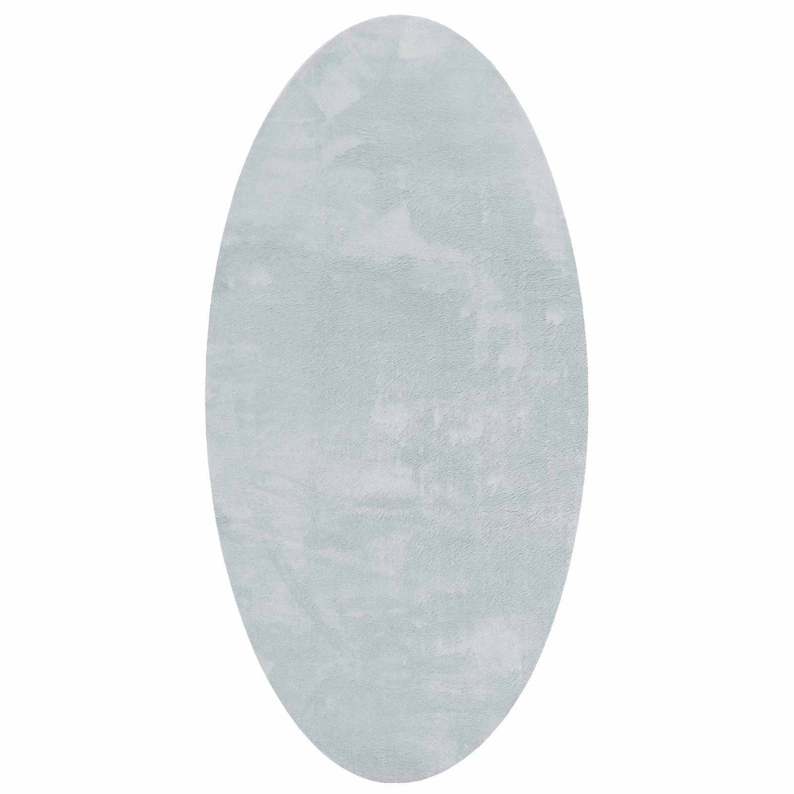 vidaXL Teppich Teppich HUARTE Grau 100 x 200 cm 100 % Polyester, Oval