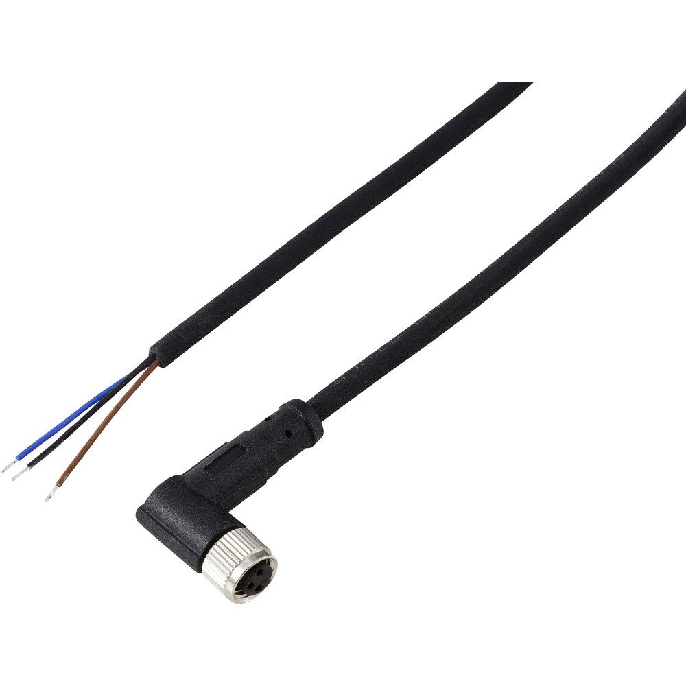 TRU COMPONENTS Steckdose TRU COMPONENTS TC-13748760 Anschlussleitung M8 x 1 Buchse, gewinkelt 2, TC-13748760