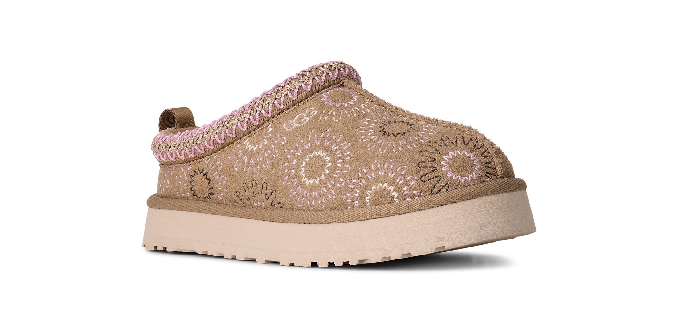 UGG TAZZ SUN STITCH Clog Schlupfschuh, Mule mit trendiger Stickerei